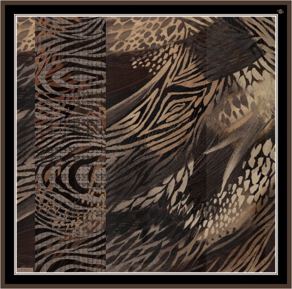 Armine Kitty Animal Print Scarf No. 9 Silk Hijabs,Armine Armine 