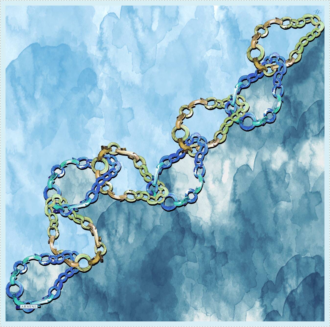 Armine Larimar Silk Twill Scarf 