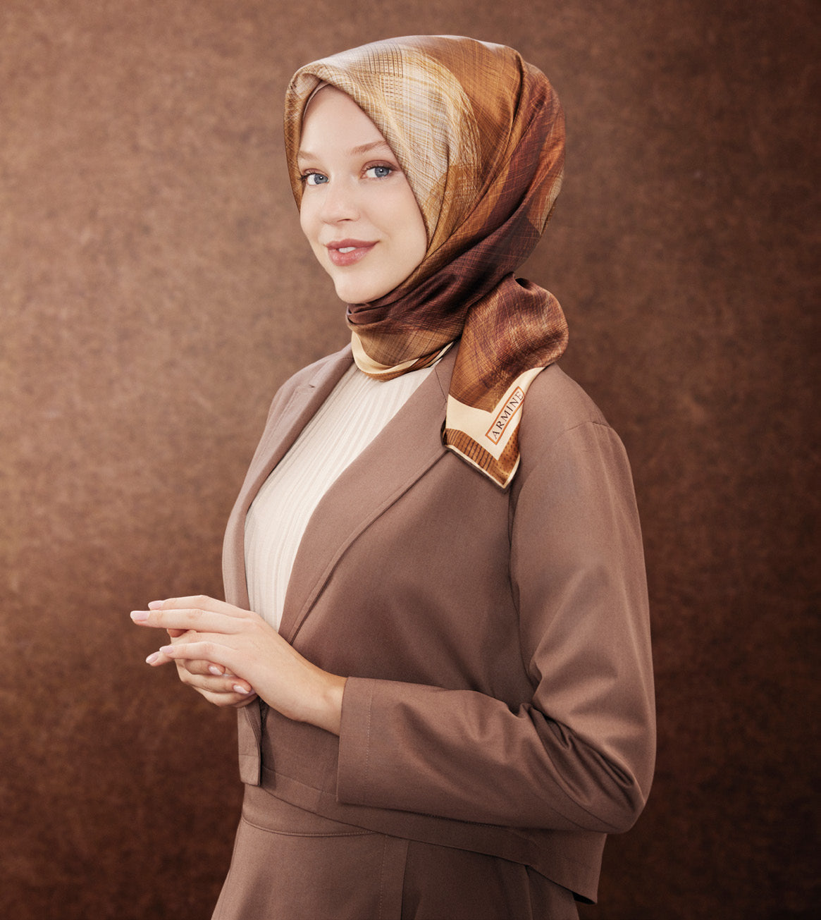 Armine Leighton Pattern Silk Scarf No. 9 Silk Hijabs,Armine Armine 