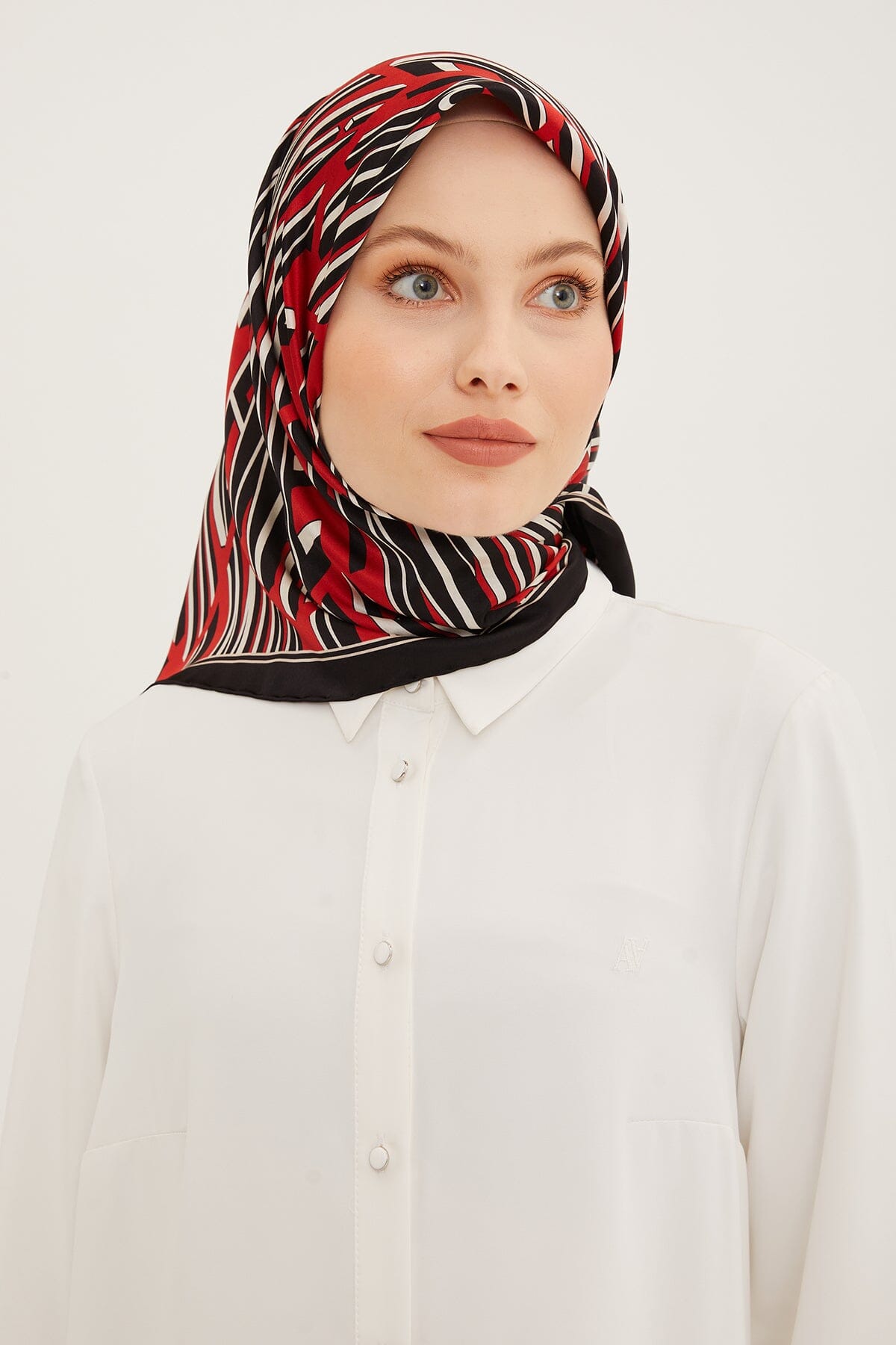 Armine Linear Square Silk Scarf #31 Silk Hijabs,Armine Armine 