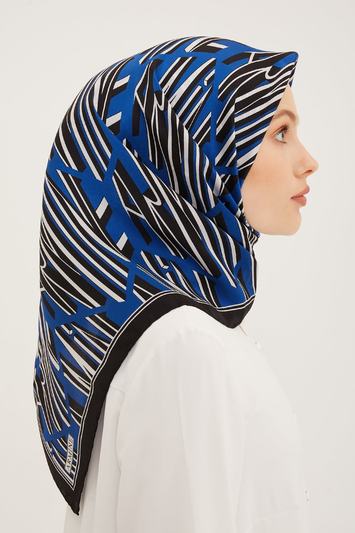 Armine Linear Square Silk Scarf #53 Silk Hijabs,Armine Armine 