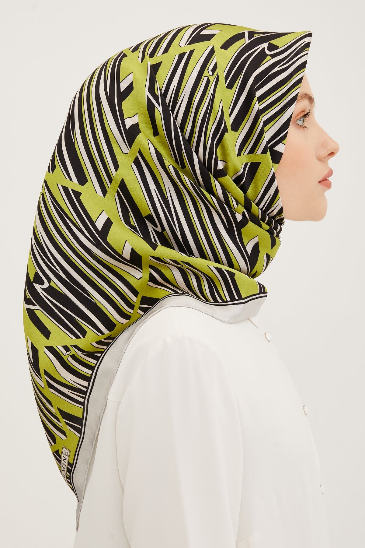 Armine Linear Square Silk Scarf #58 Silk Hijabs,Armine Armine 
