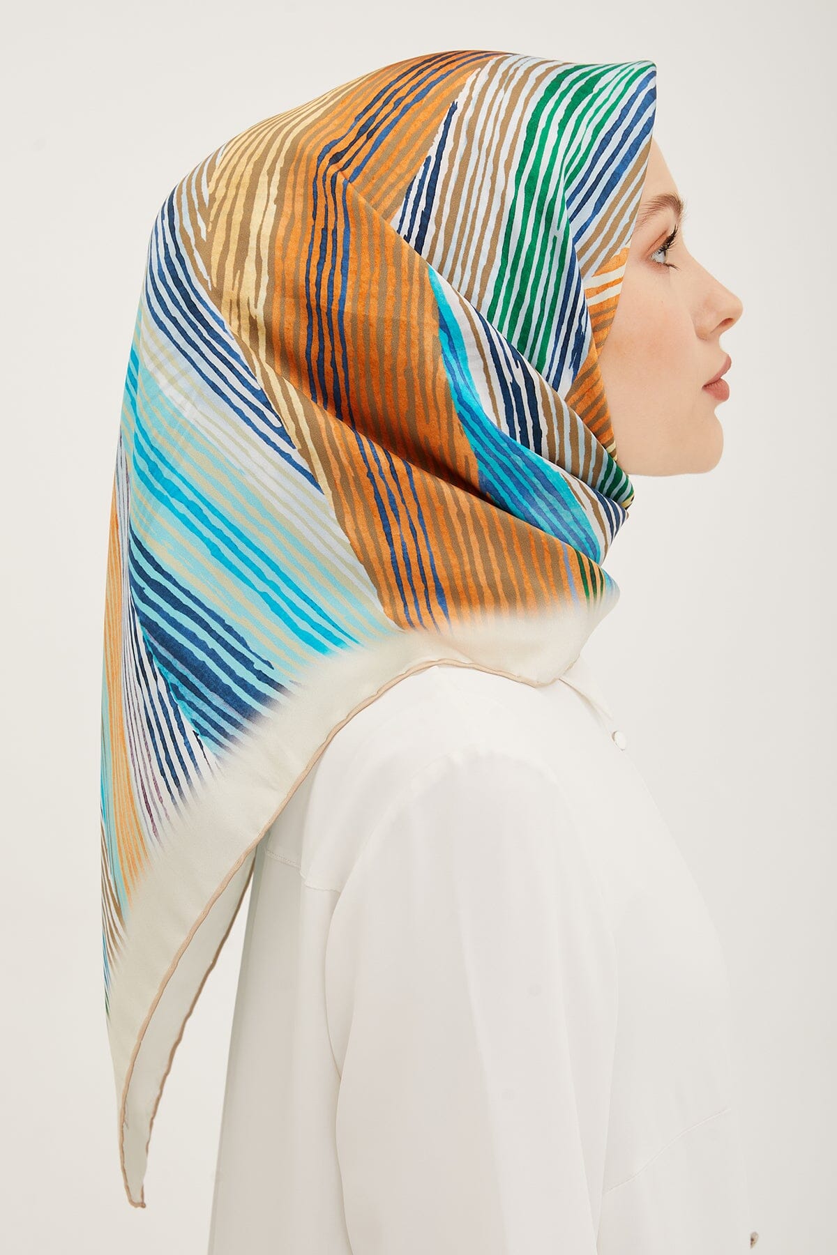 Armine Mastura Square Silk Scarf #37 Silk Hijabs,Armine Armine 