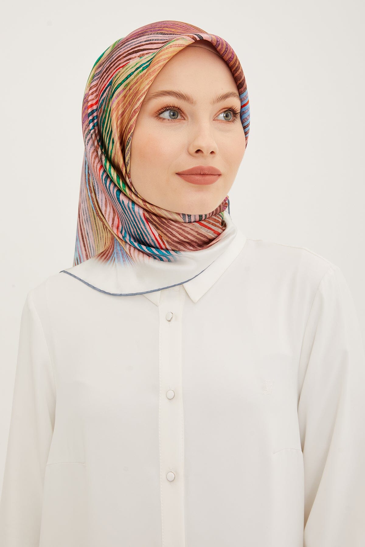 Armine Mastura Square Silk Scarf #4 Silk Hijabs,Armine Armine 