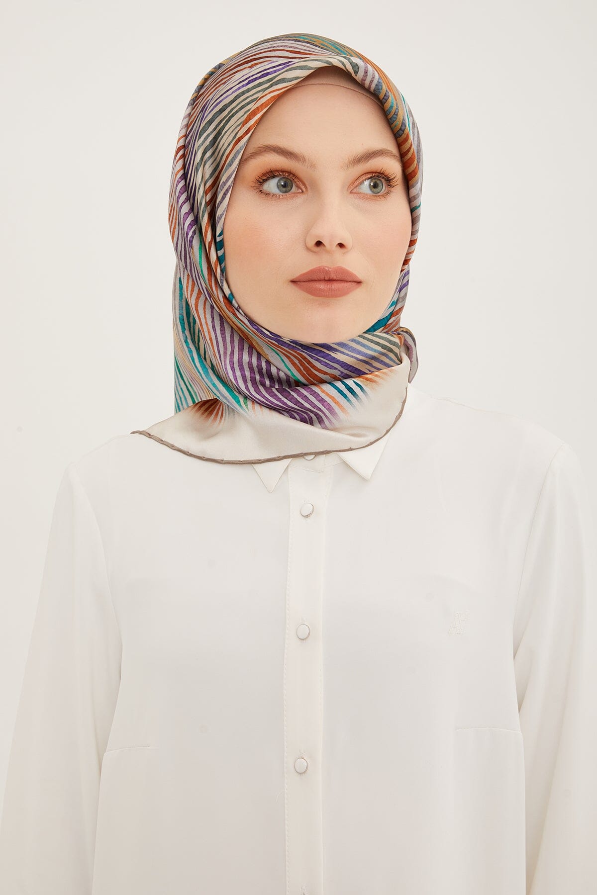 Armine Mastura Square Silk Scarf #53 Silk Hijabs,Armine Armine 
