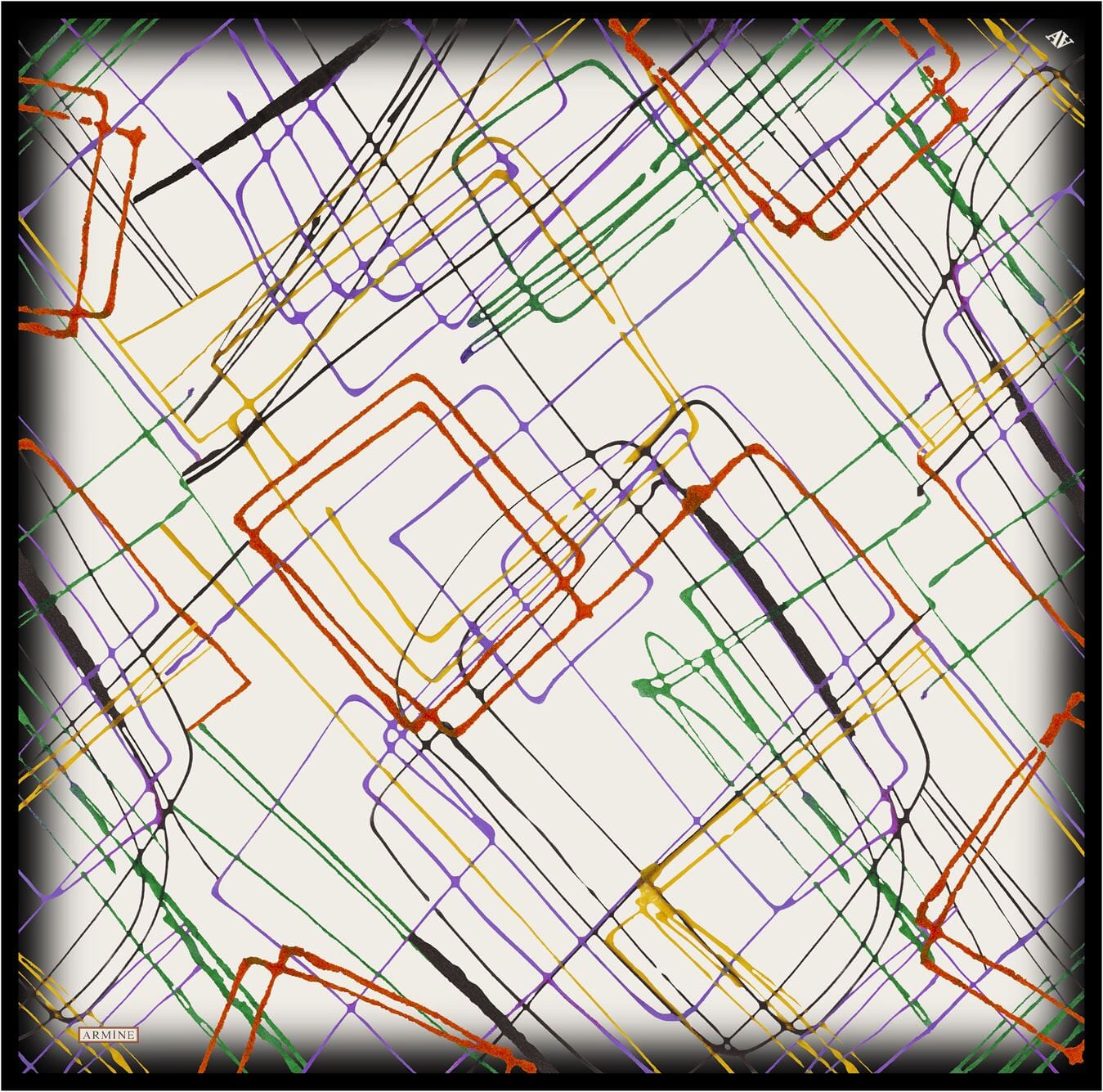 Armine Maya Abstract Silk Scarf 