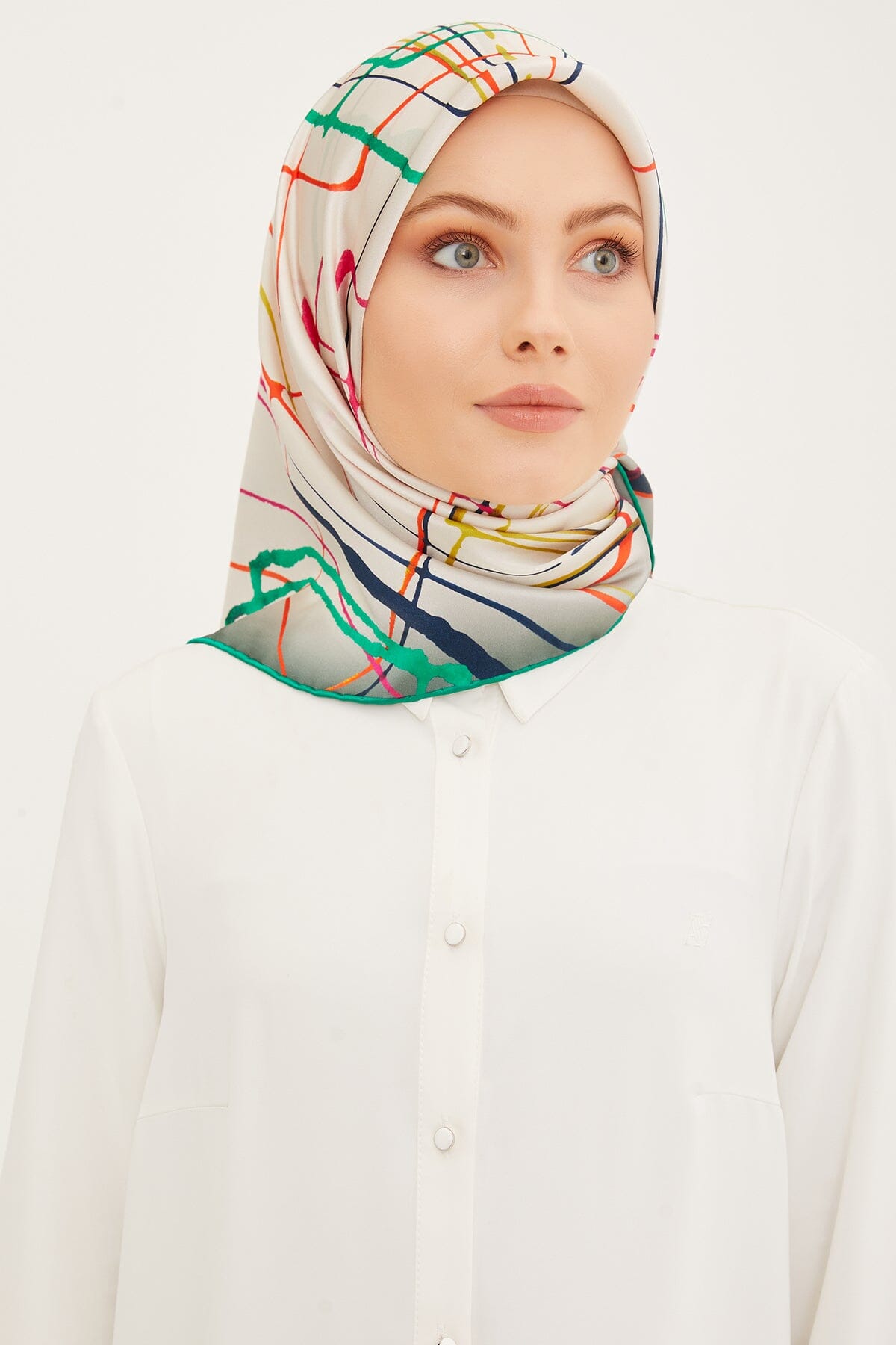 Armine Maya Abstract Silk Scarf #3 Silk Hijabs,Armine Armine 