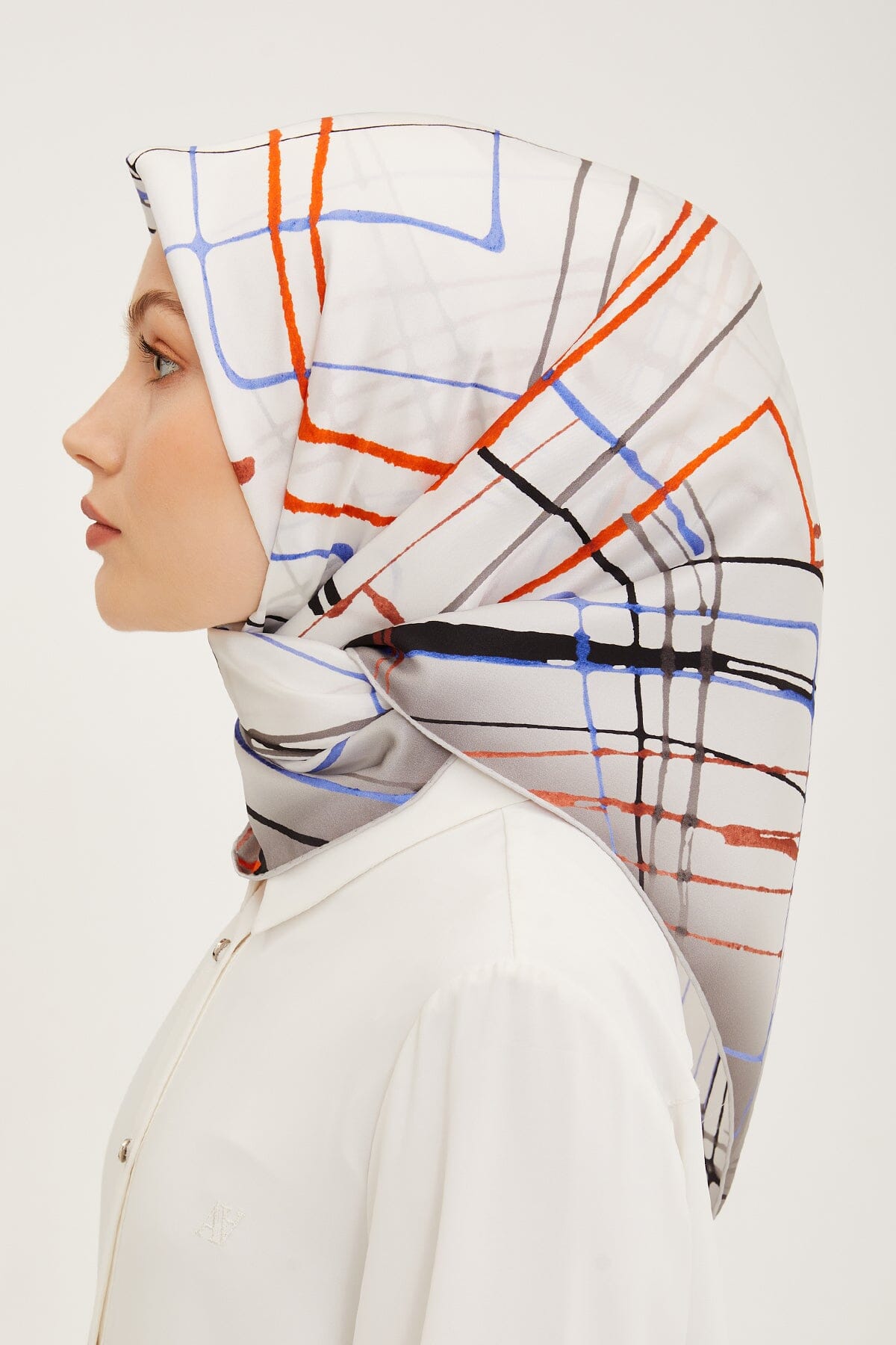 Armine Maya Abstract Silk Scarf #32 Silk Hijabs,Armine Armine 