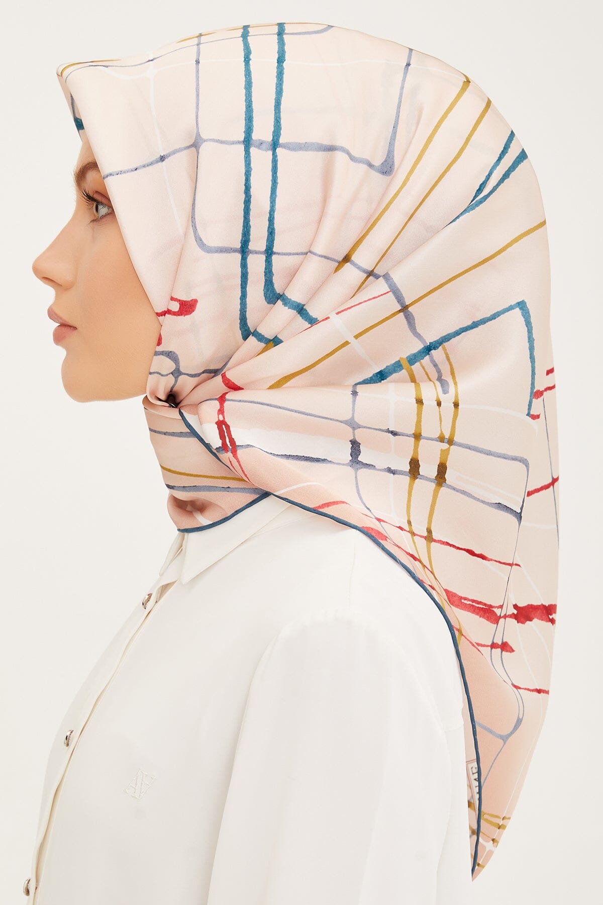 Armine Maya Abstract Silk Scarf #34 Silk Hijabs,Armine Armine 