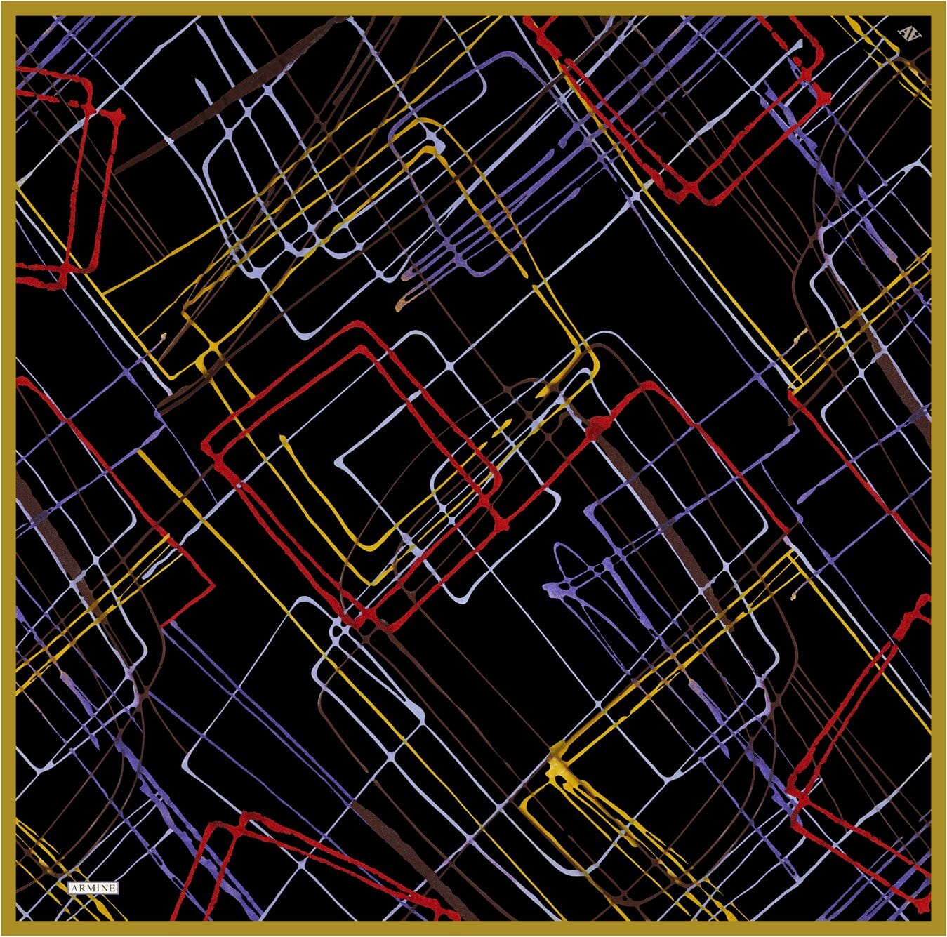 Armine Maya Abstract Silk Scarf #36 Silk Hijabs,Armine Armine 