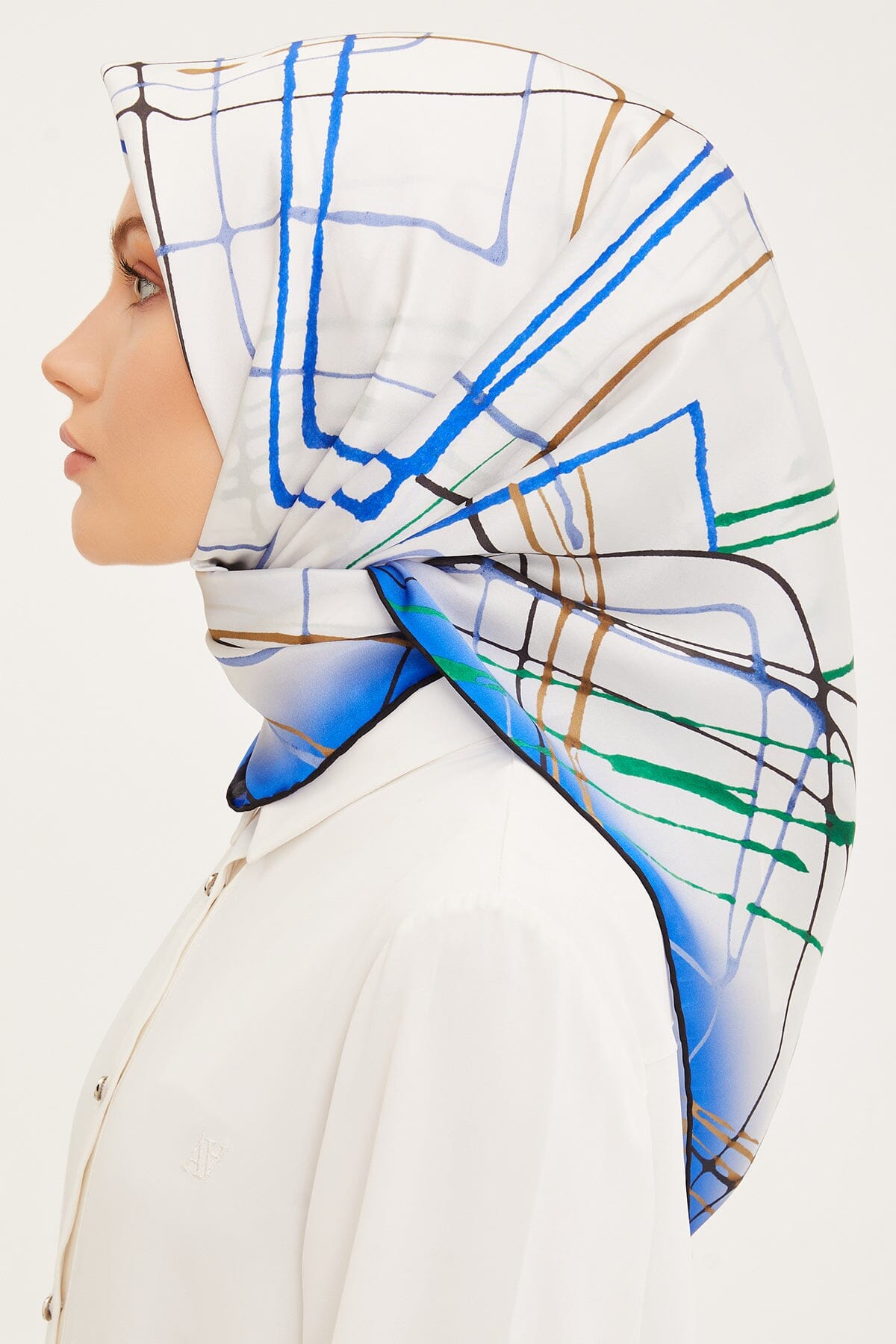 Armine Maya Abstract Silk Scarf #37 Silk Hijabs,Armine Armine 