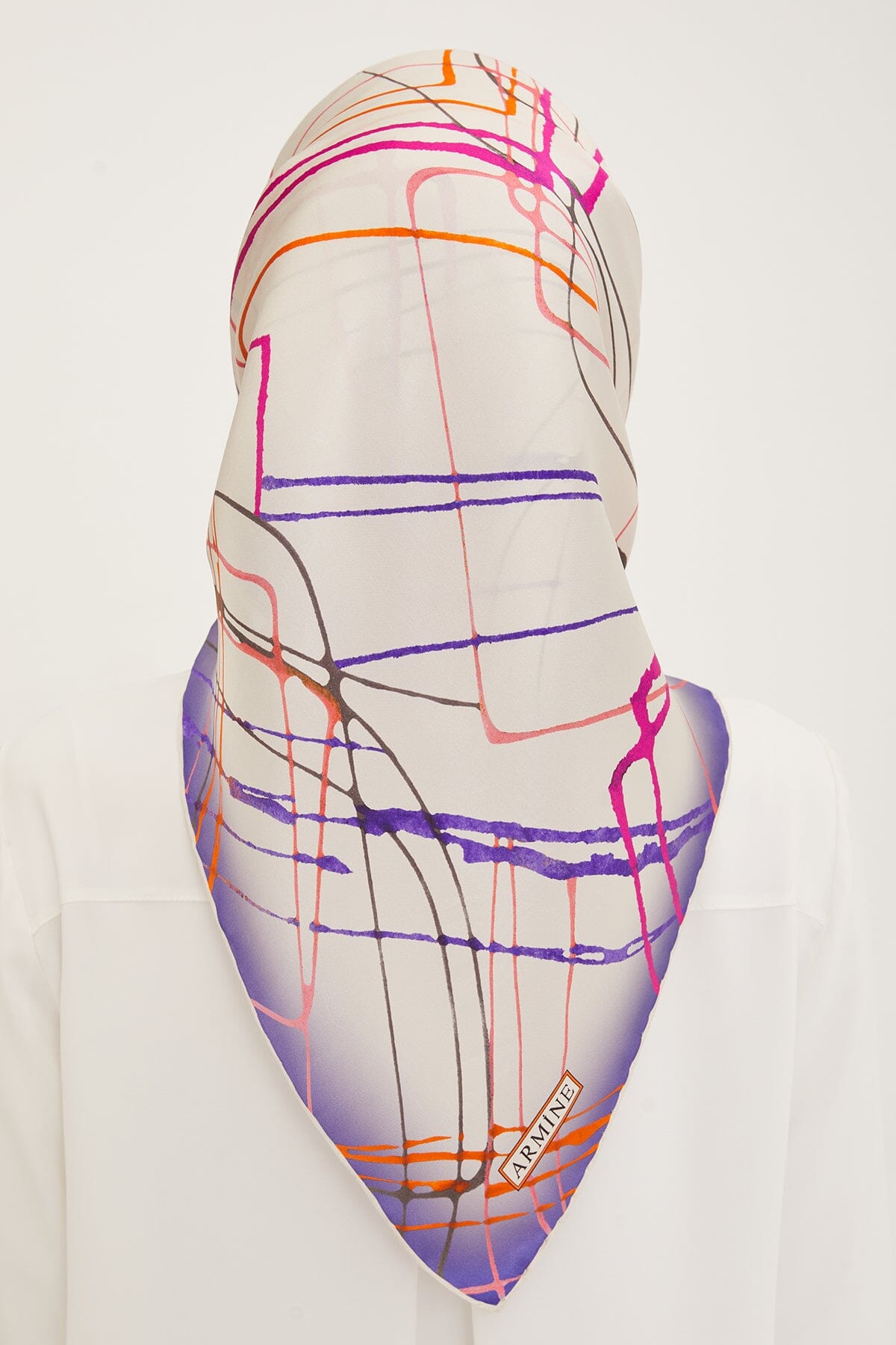 Armine Maya Abstract Silk Scarf #4 Silk Hijabs,Armine Armine 