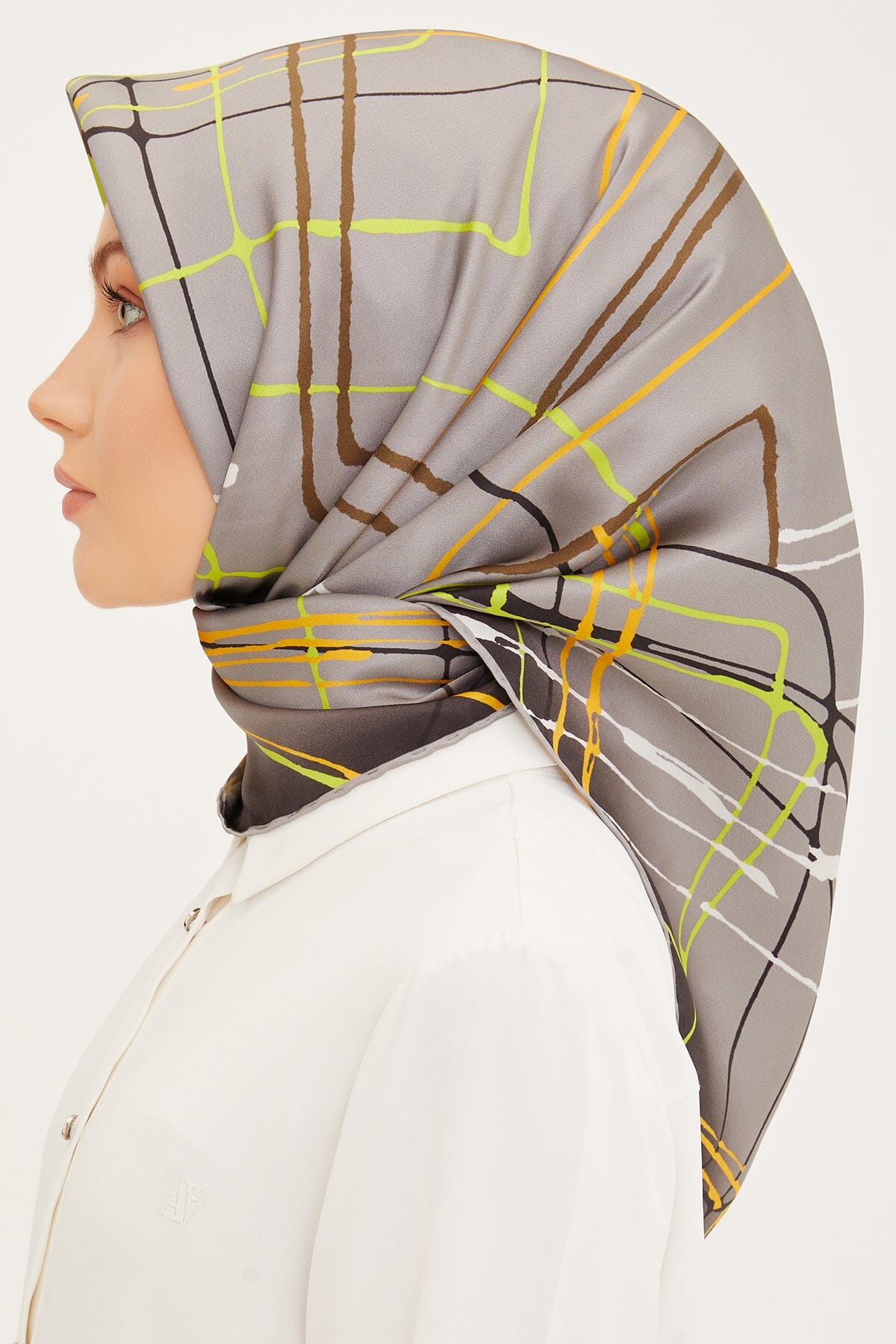 Armine Maya Abstract Silk Scarf #55 Silk Hijabs,Armine Armine 