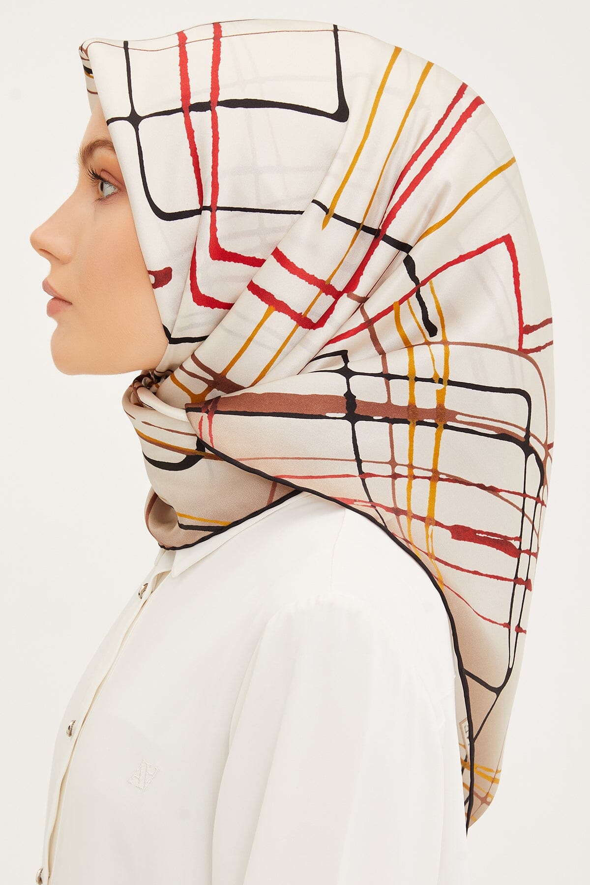 Armine Maya Abstract Silk Scarf #6 Silk Hijabs,Armine Armine 