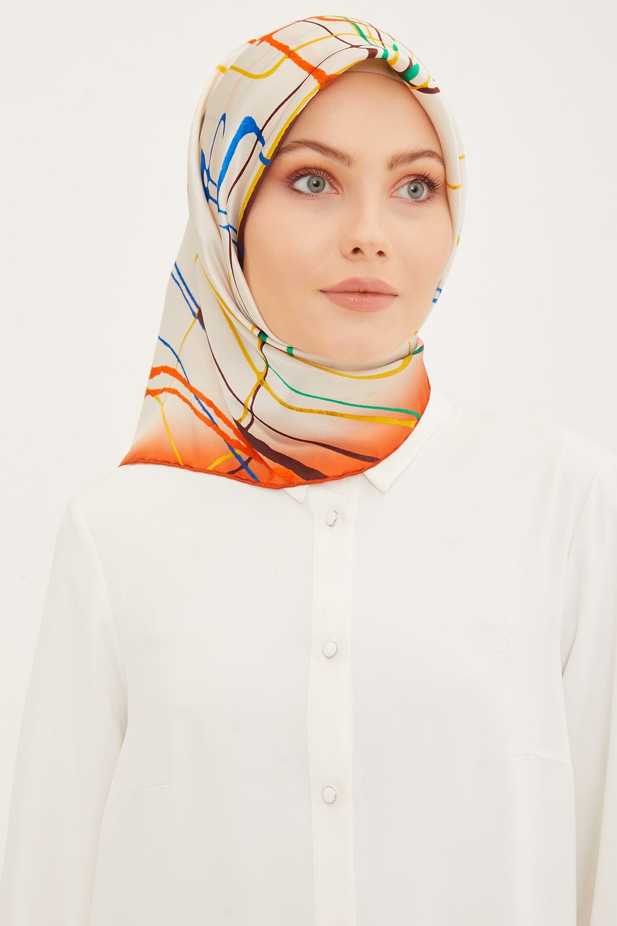 Armine Maya Abstract Silk Scarf #7 Silk Hijabs,Armine Armine 