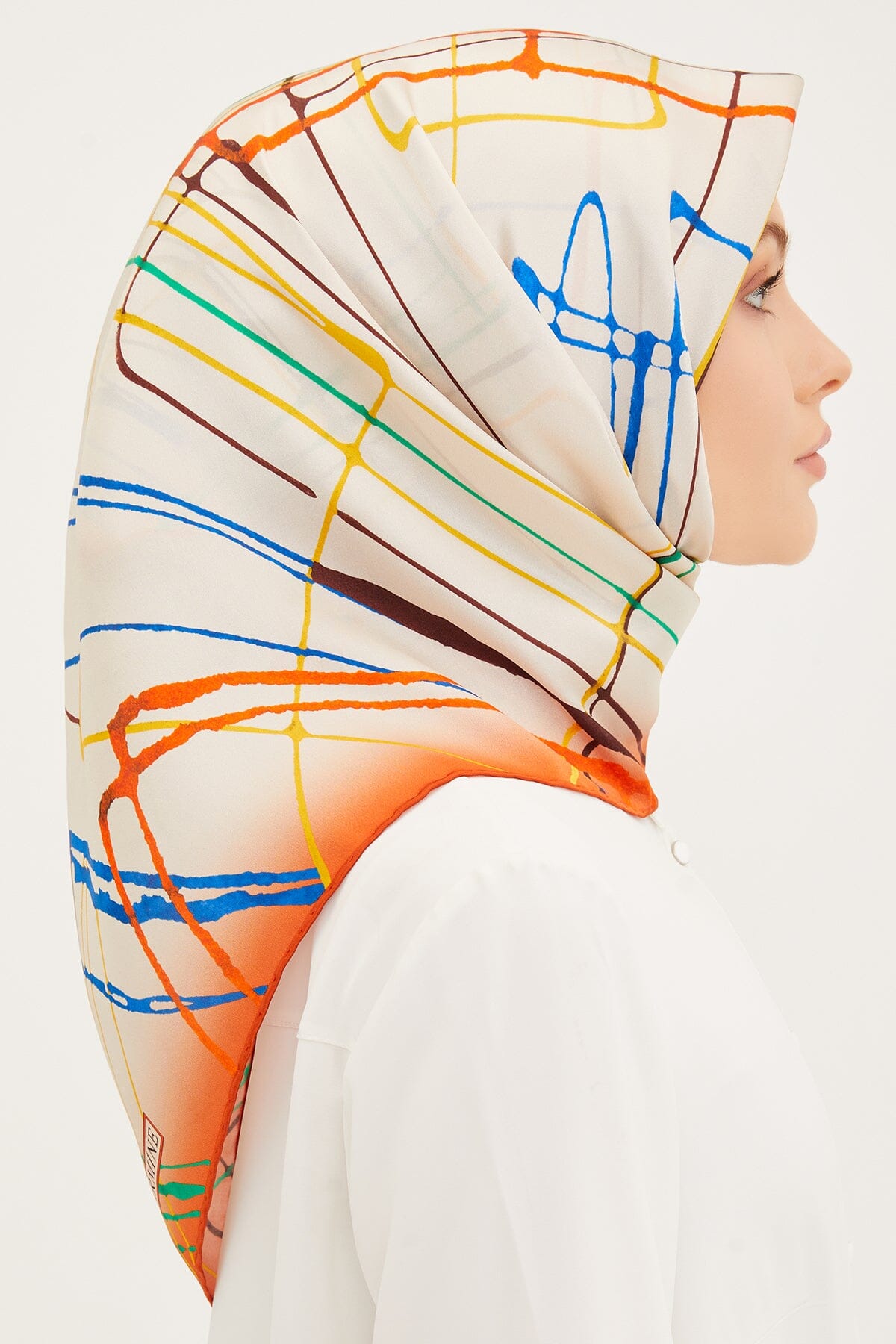 Armine Maya Abstract Silk Scarf #7 Silk Hijabs,Armine Armine 
