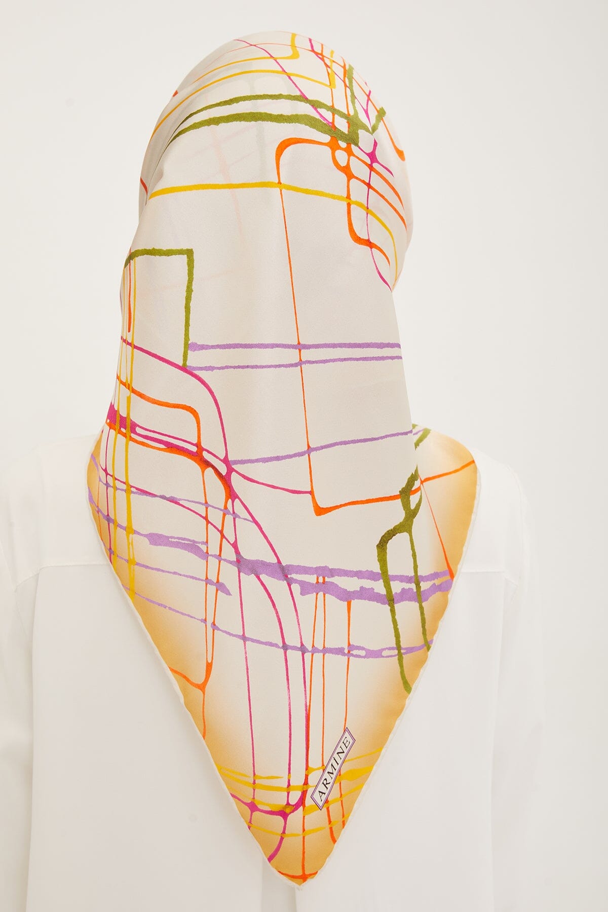 Armine Maya Abstract Silk Scarf #8 Silk Hijabs,Armine Armine 