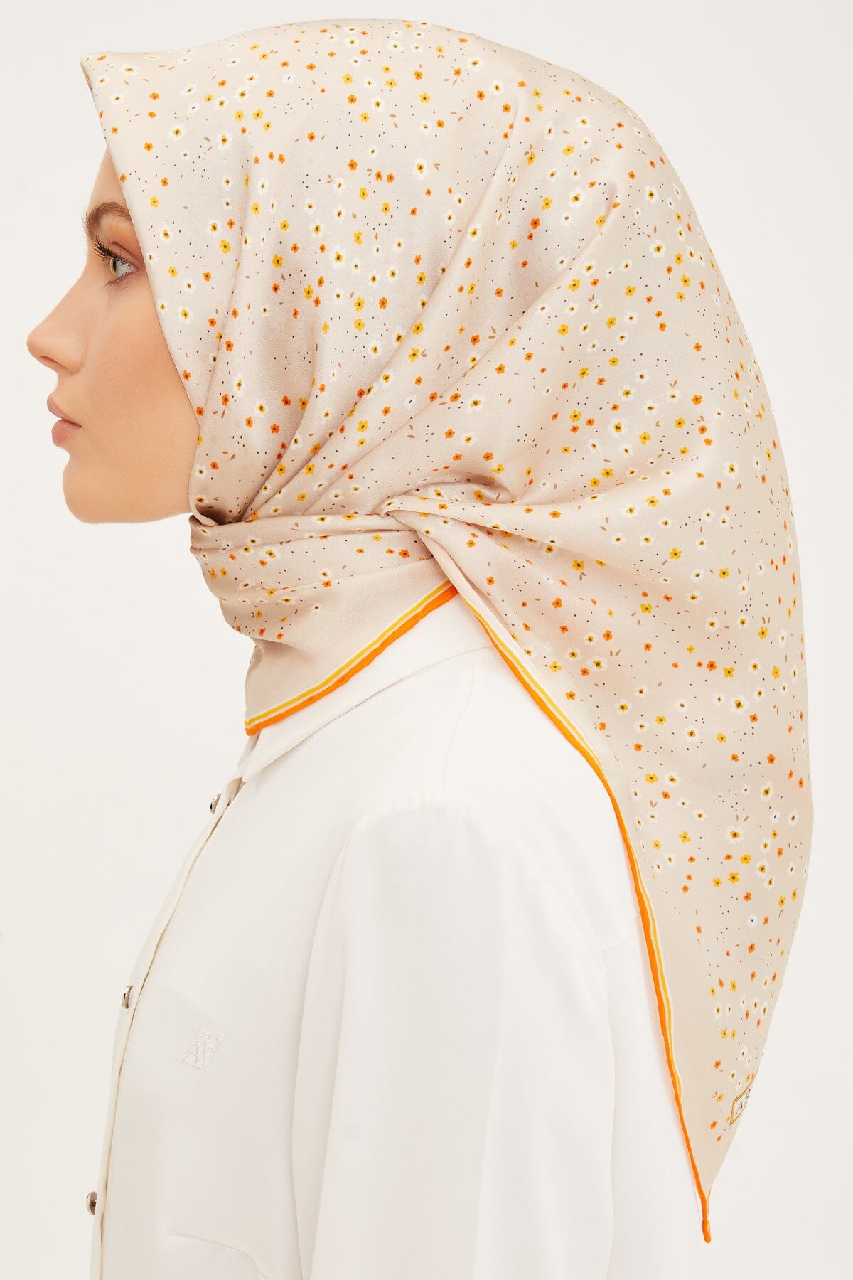 Armine Meadow Floral Silk Scarf #1 Silk Hijabs,Armine Armine 