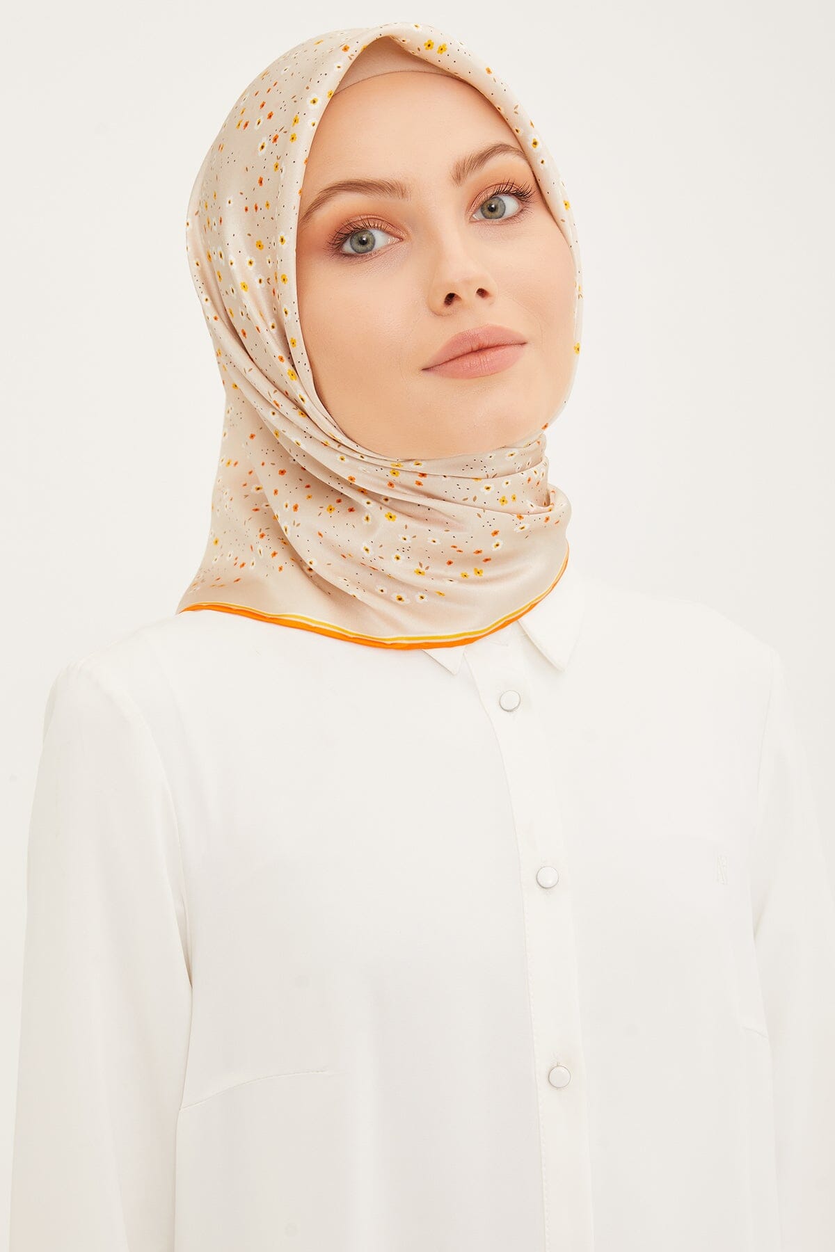 Armine Meadow Floral Silk Scarf #1 Silk Hijabs,Armine Armine 