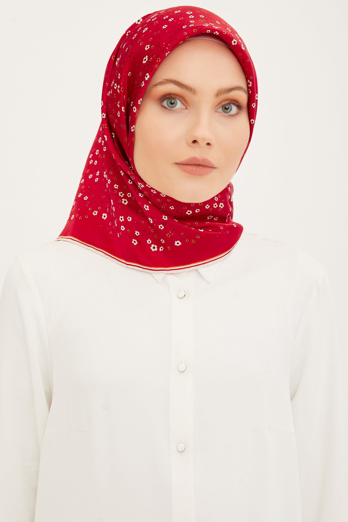 Armine Meadow Floral Silk Scarf #3 Silk Hijabs,Armine Armine 
