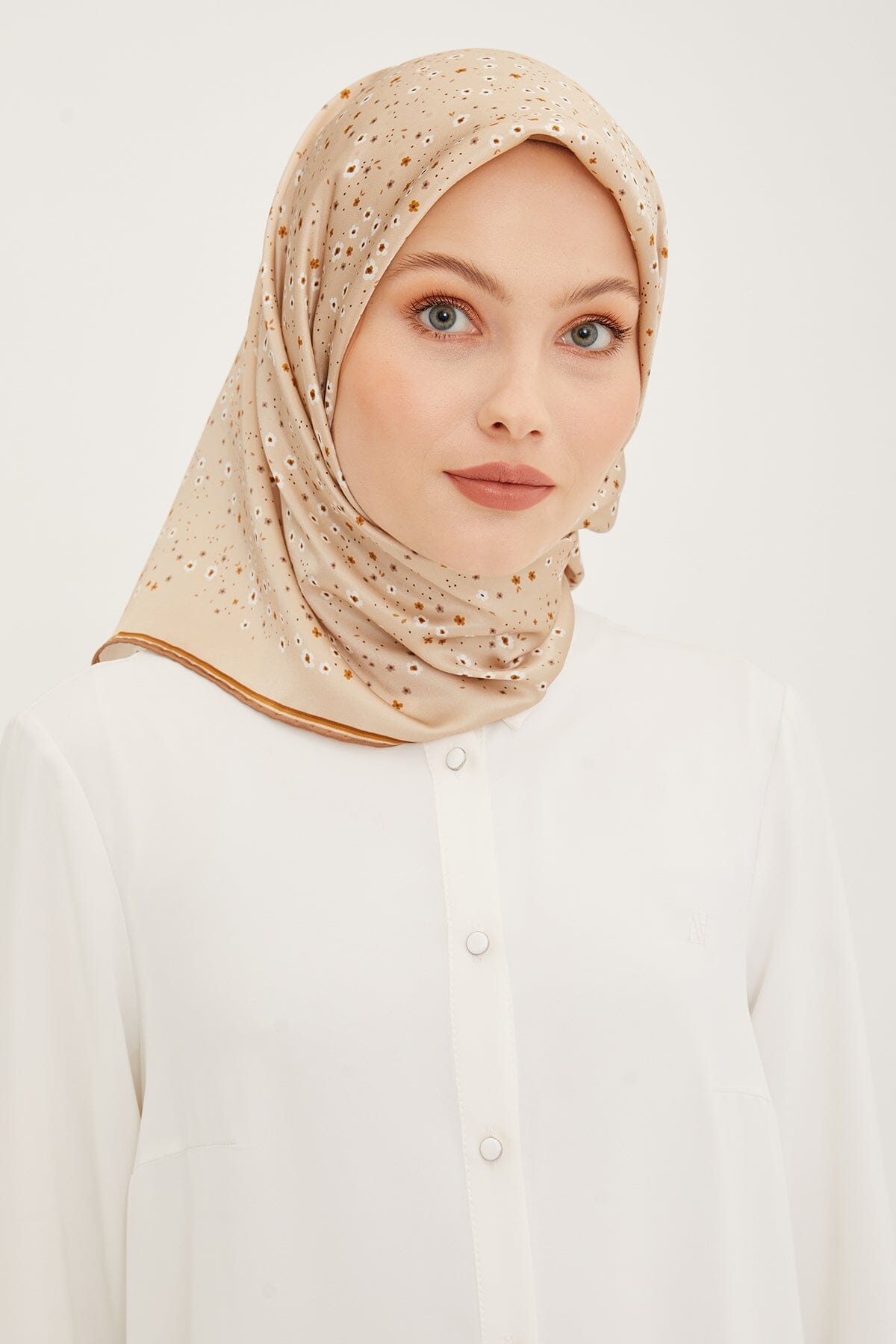 Armine Meadow Floral Silk Scarf #50 Silk Hijabs,Armine Armine 