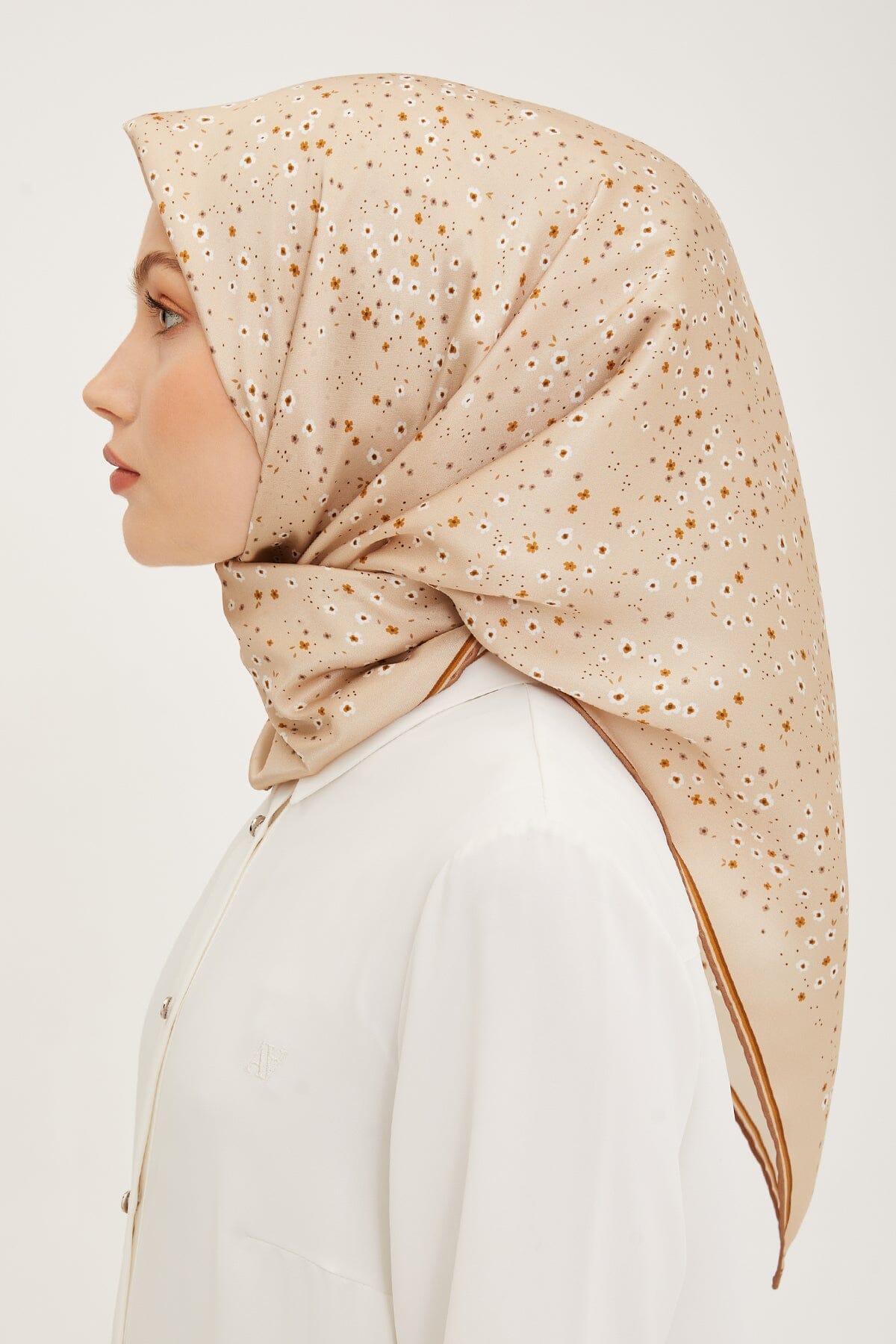 Armine Meadow Floral Silk Scarf #50 Silk Hijabs,Armine Armine 