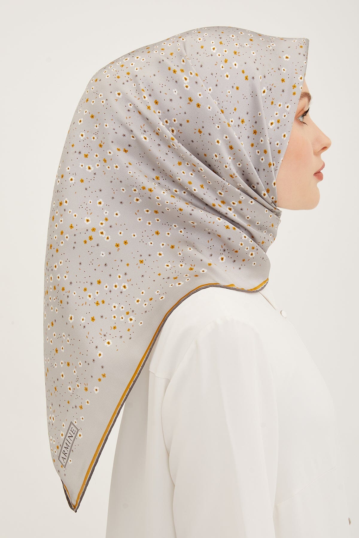 Armine Meadow Floral Silk Scarf #52 Silk Hijabs,Armine Armine 