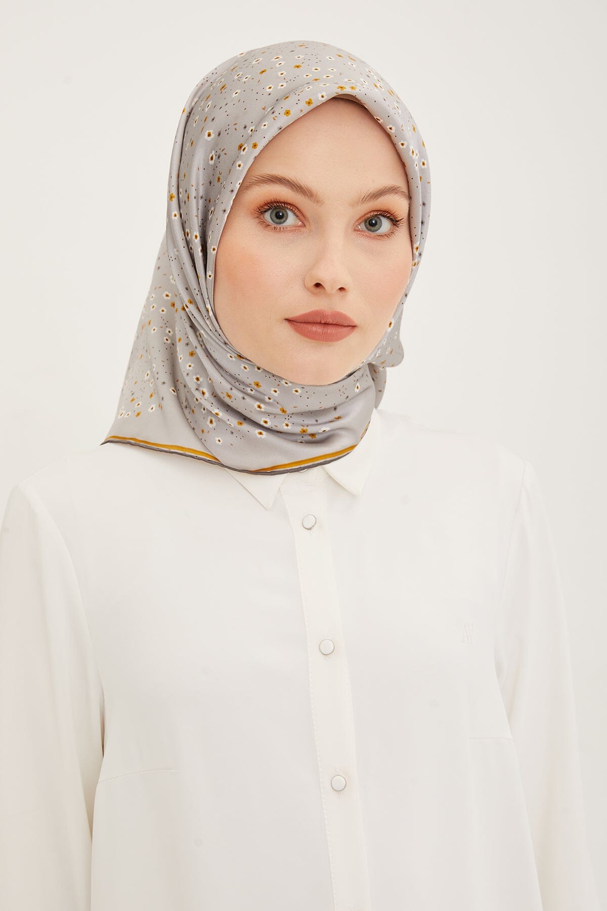 Armine Meadow Floral Silk Scarf #52 Silk Hijabs,Armine Armine 