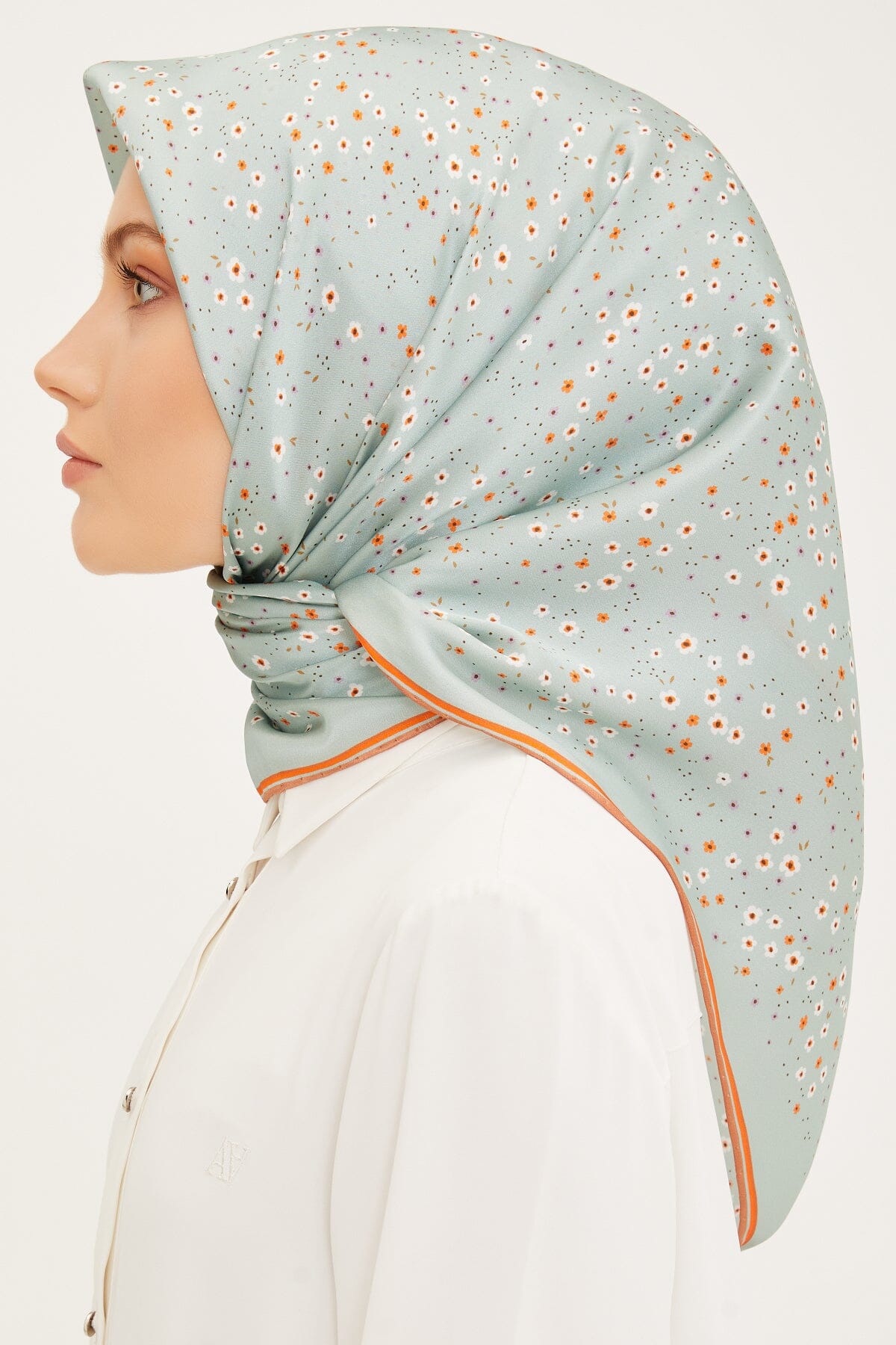 Armine Meadow Floral Silk Scarf #9 Silk Hijabs,Armine Armine 