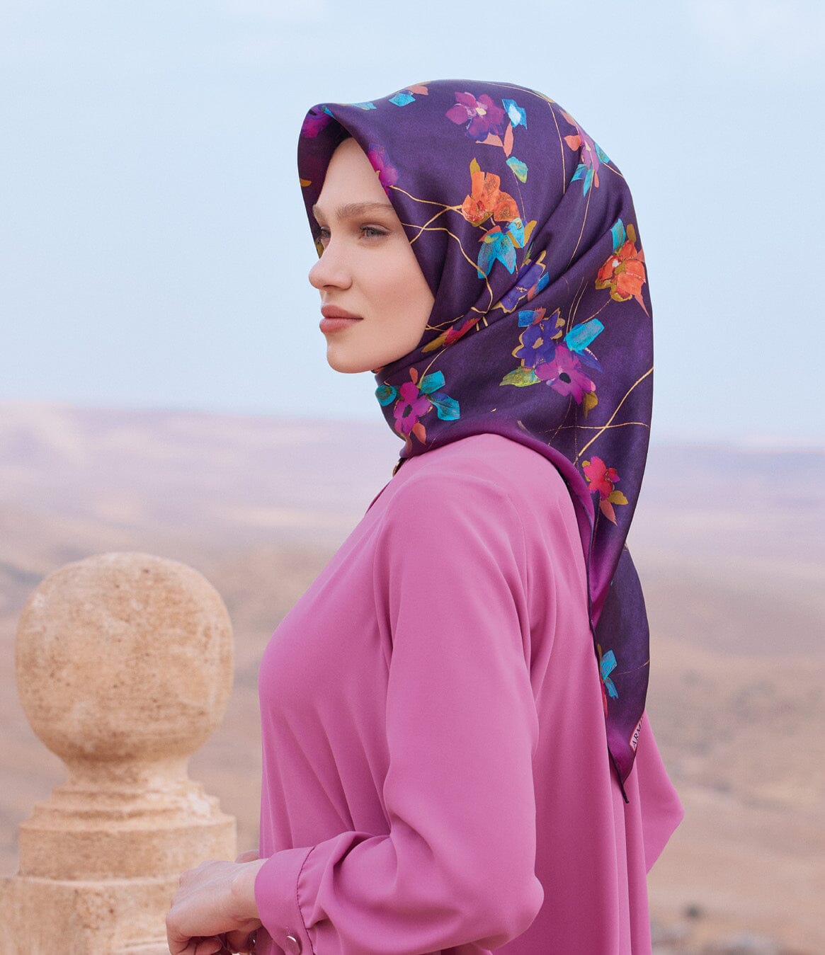 Armine Monica Floral Silk Scarf #1 Silk Hijabs,Armine Armine 