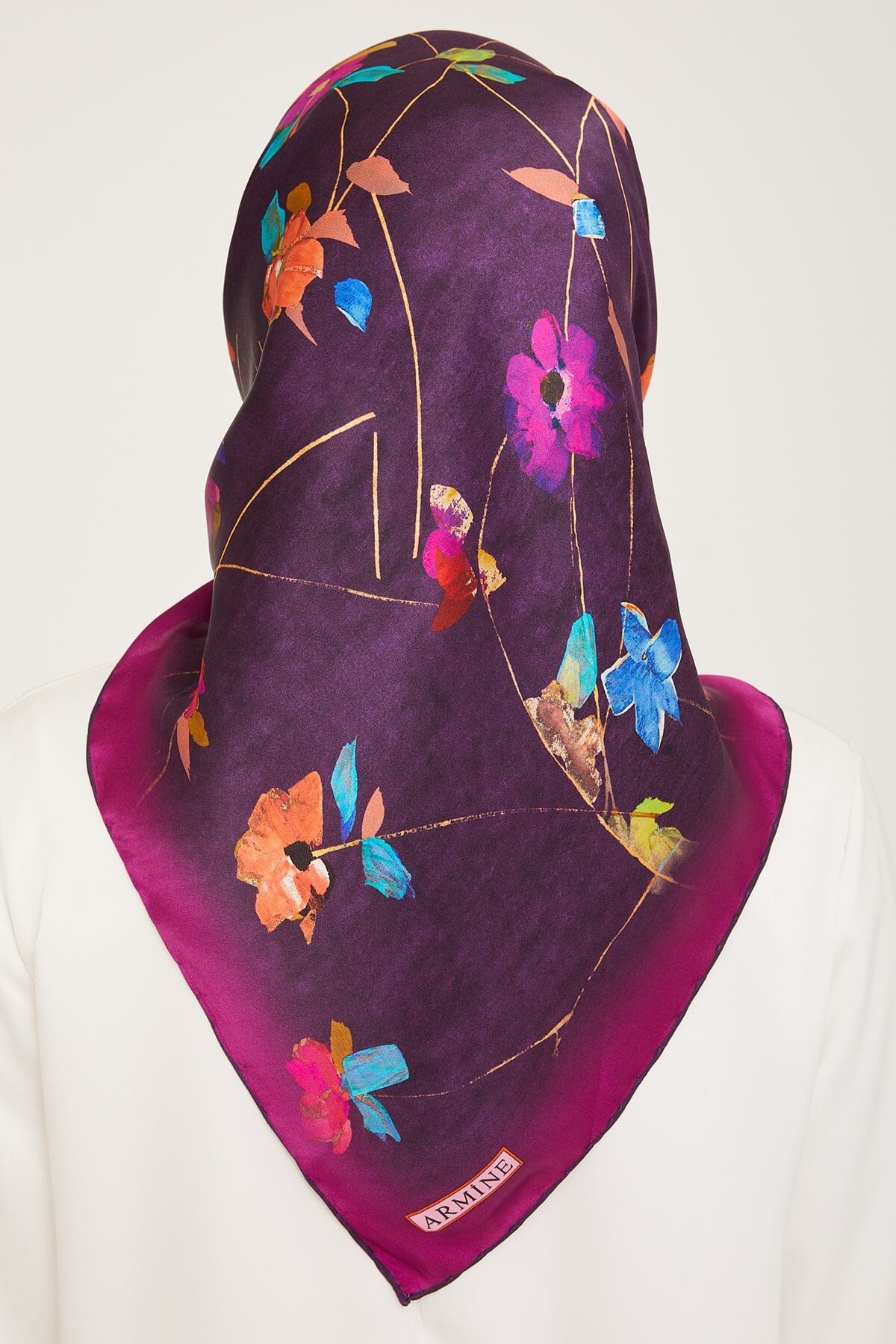 Armine Monica Floral Silk Scarf #1 Silk Hijabs,Armine Armine 
