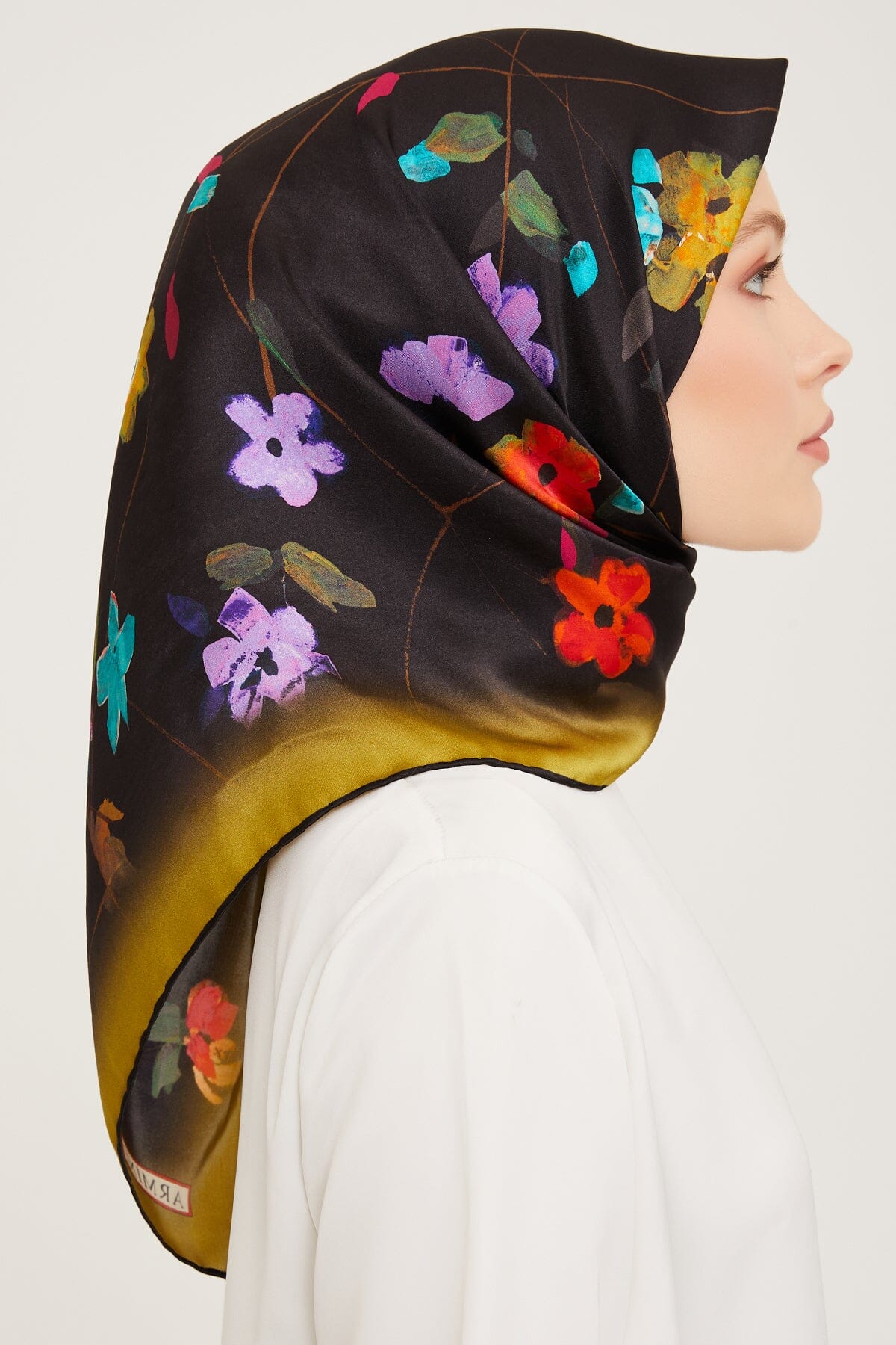 Armine Monica Floral Silk Scarf #2 Silk Hijabs,Armine Armine 