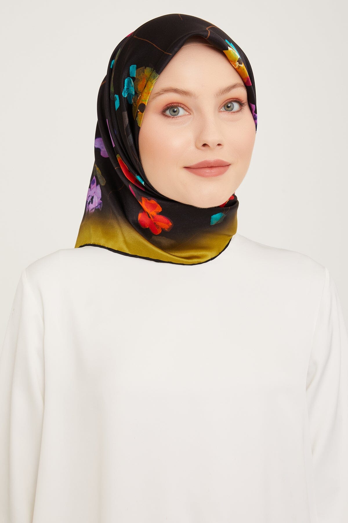 Armine Monica Floral Silk Scarf 