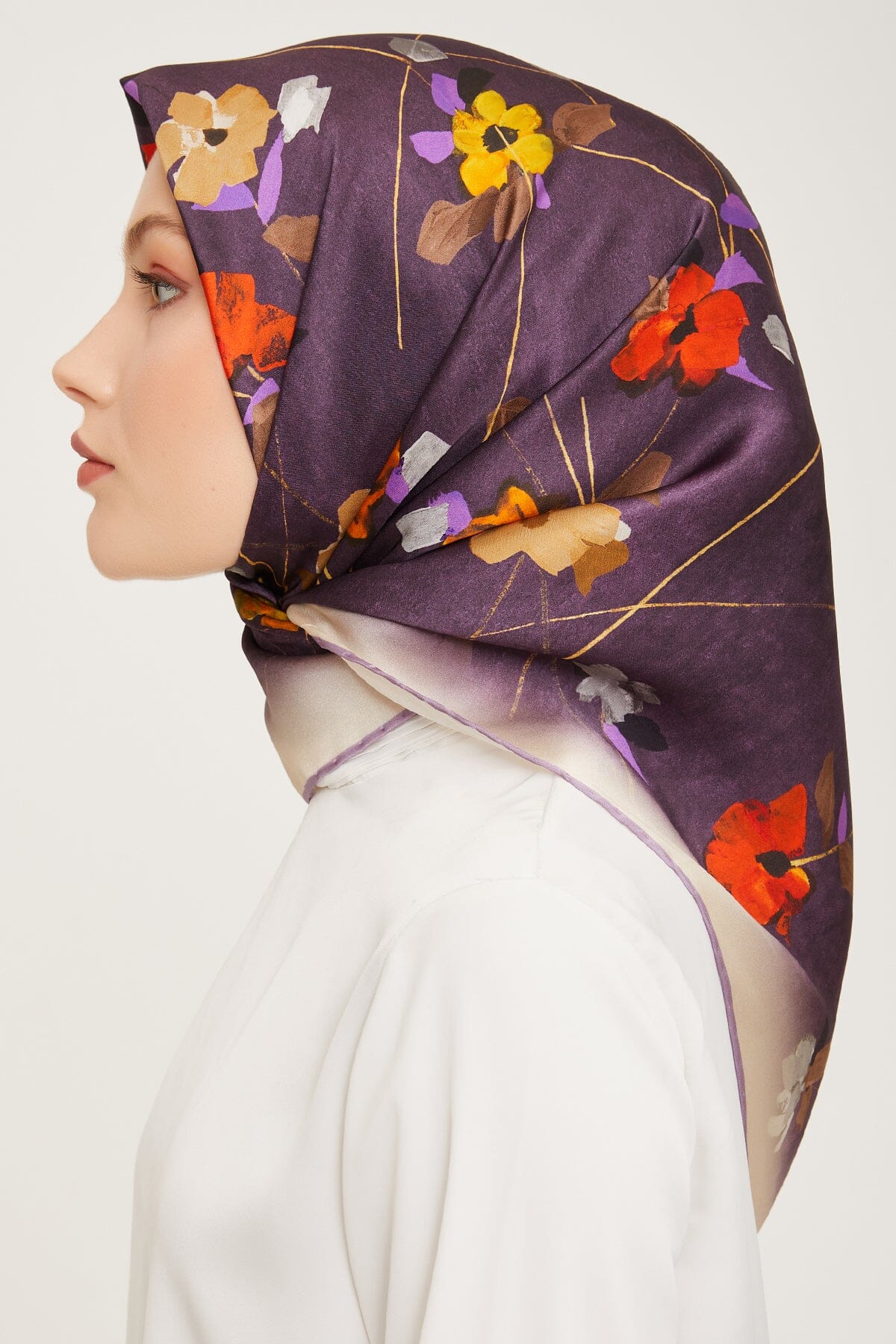 Armine Monica Floral Silk Scarf #32 Silk Hijabs,Armine Armine 