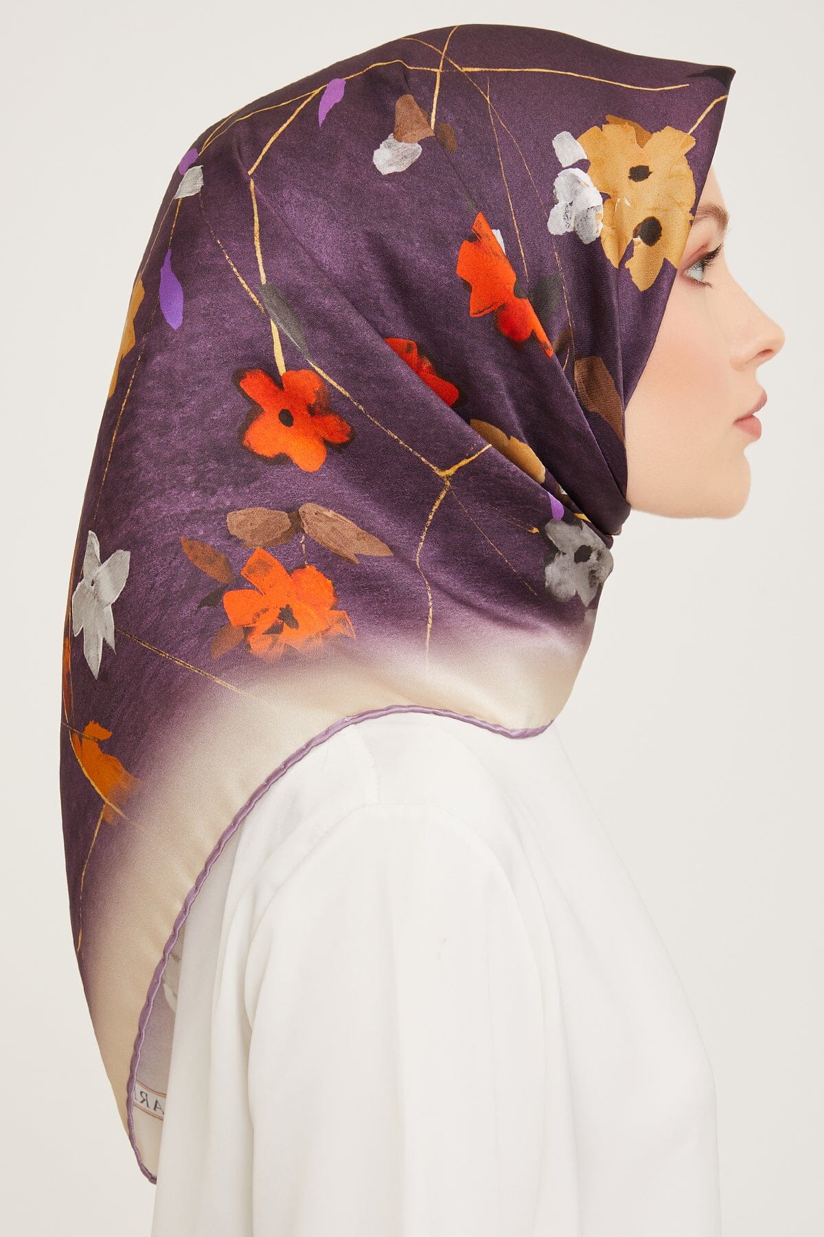 Armine Monica Floral Silk Scarf #32 Silk Hijabs,Armine Armine 