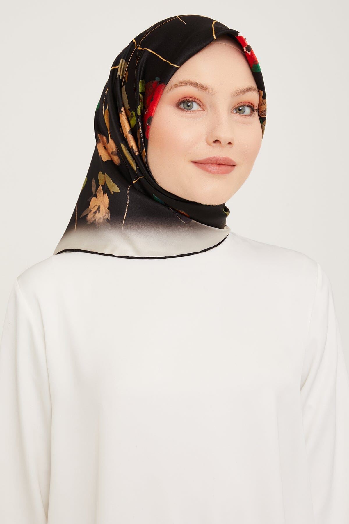 Armine Monica Floral Silk Scarf #4 Silk Hijabs,Armine Armine 