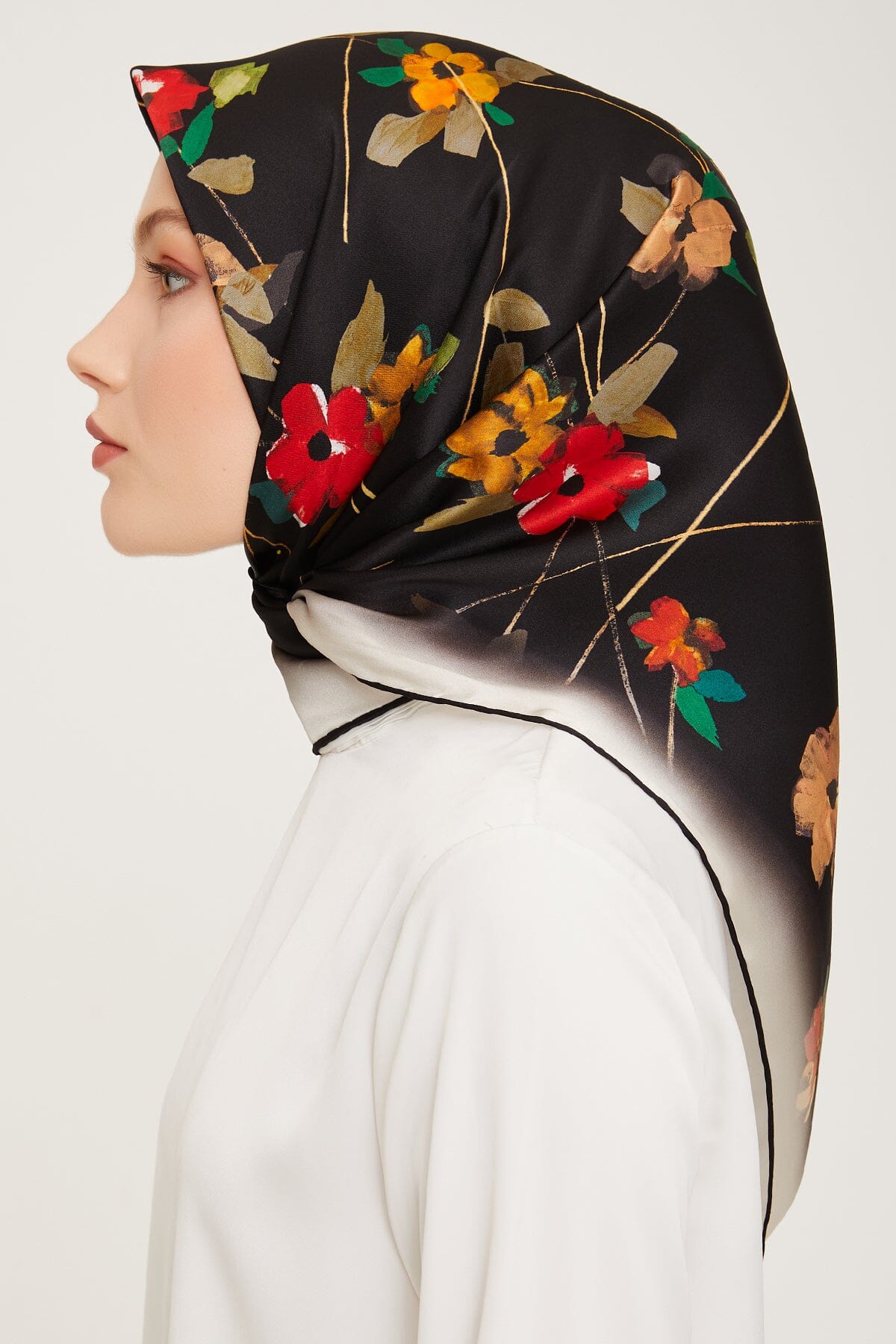 Armine Monica Floral Silk Scarf 