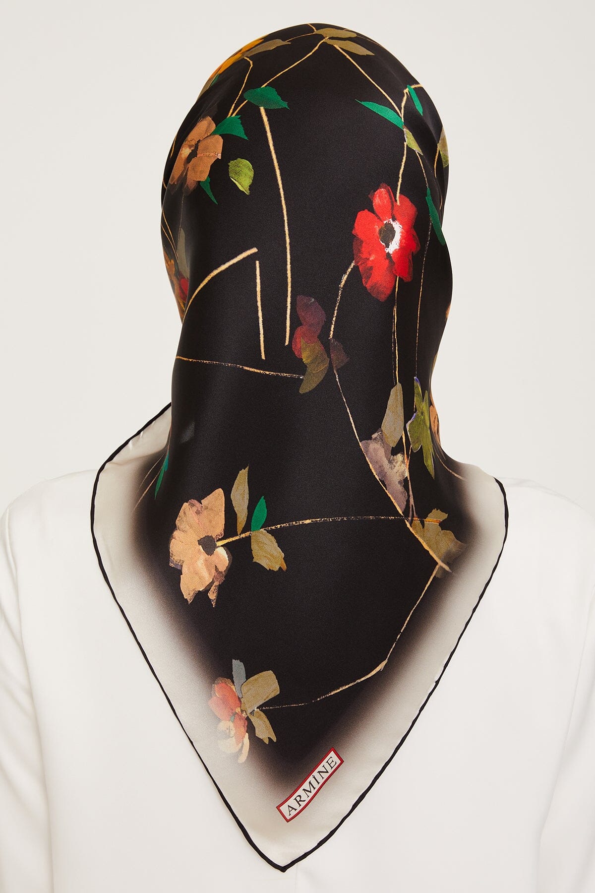 Armine Monica Floral Silk Scarf #4 Silk Hijabs,Armine Armine 