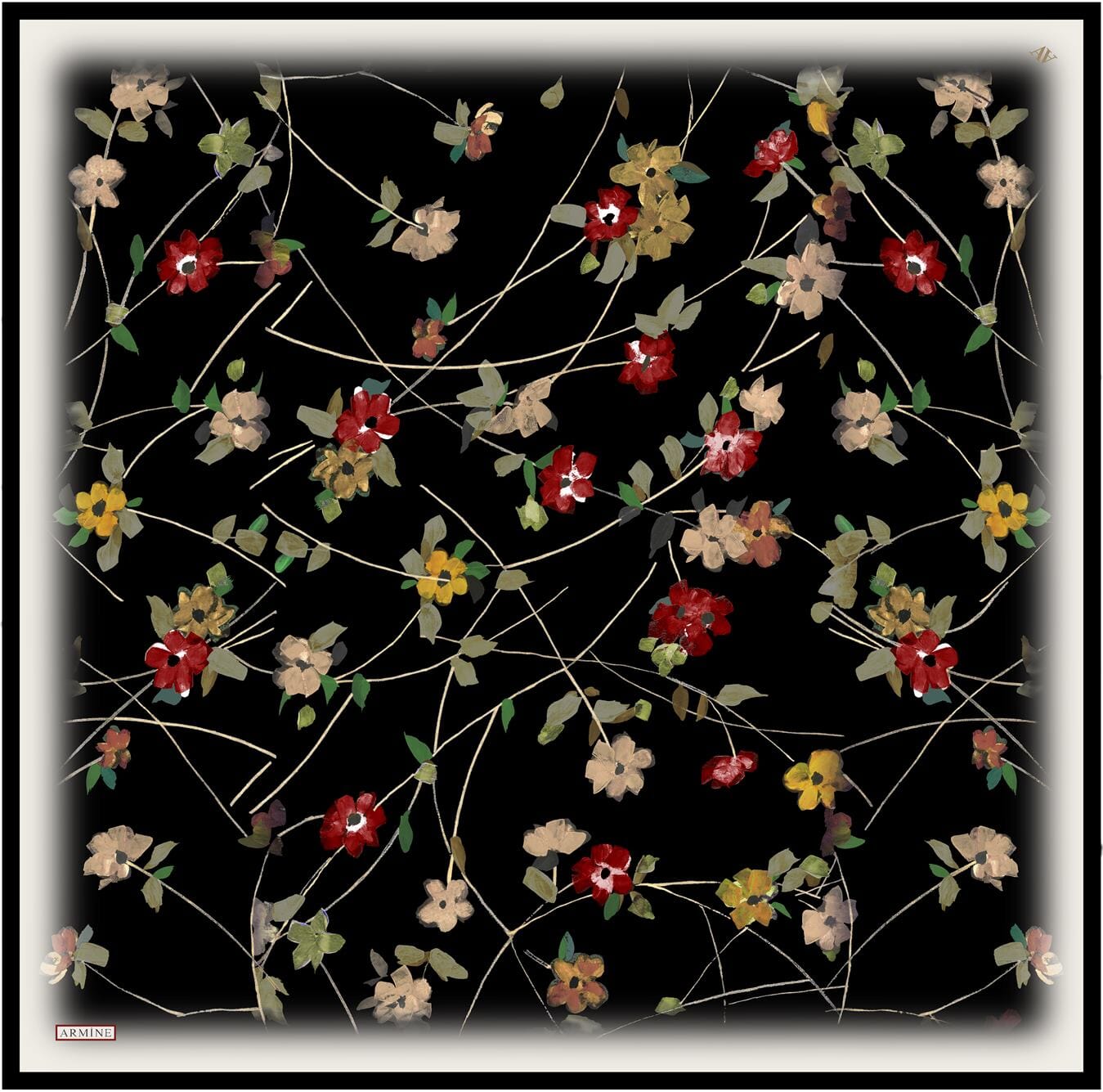 Armine Monica Floral Silk Scarf 