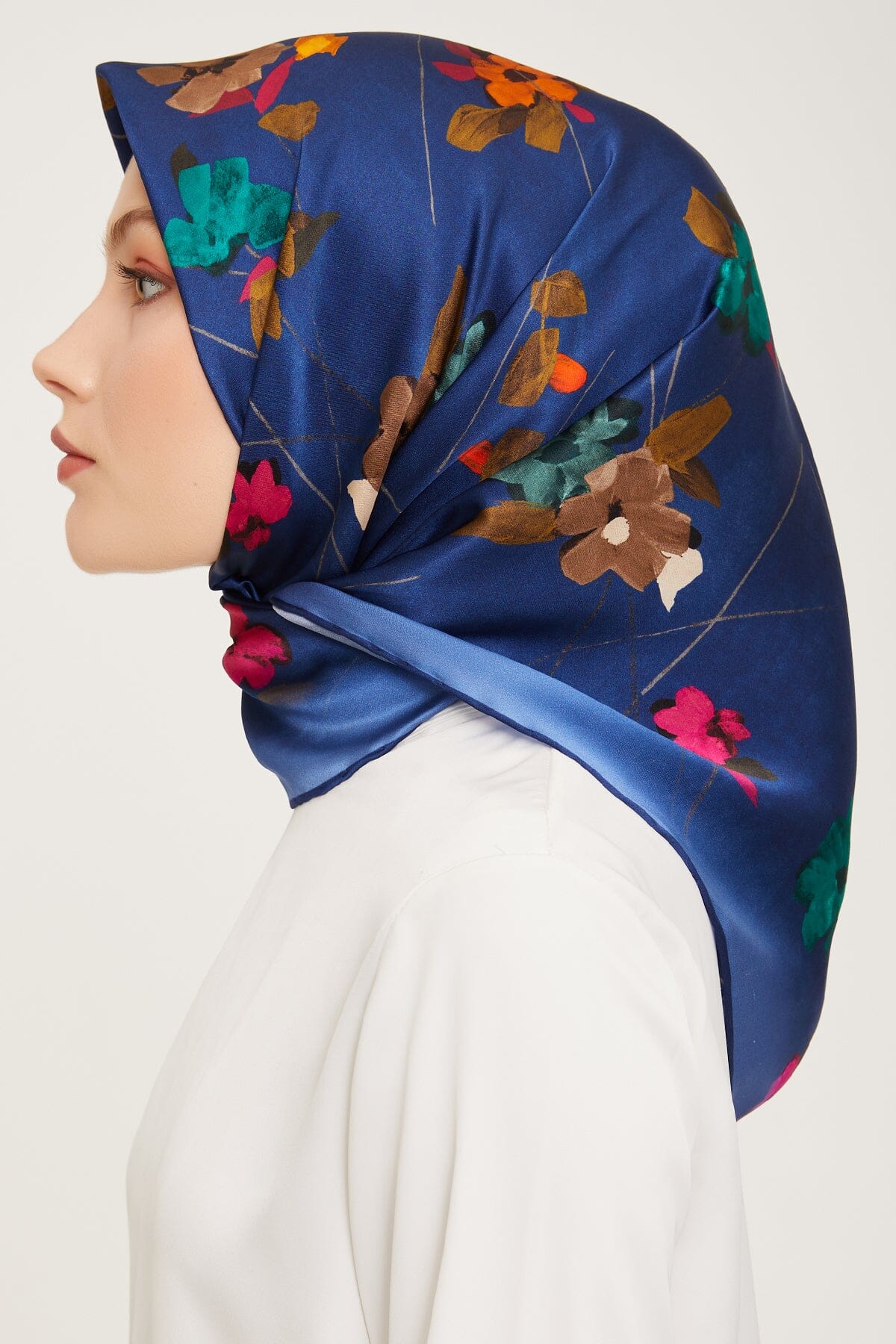 Armine Monica Floral Silk Scarf #51 Silk Hijabs,Armine Armine 