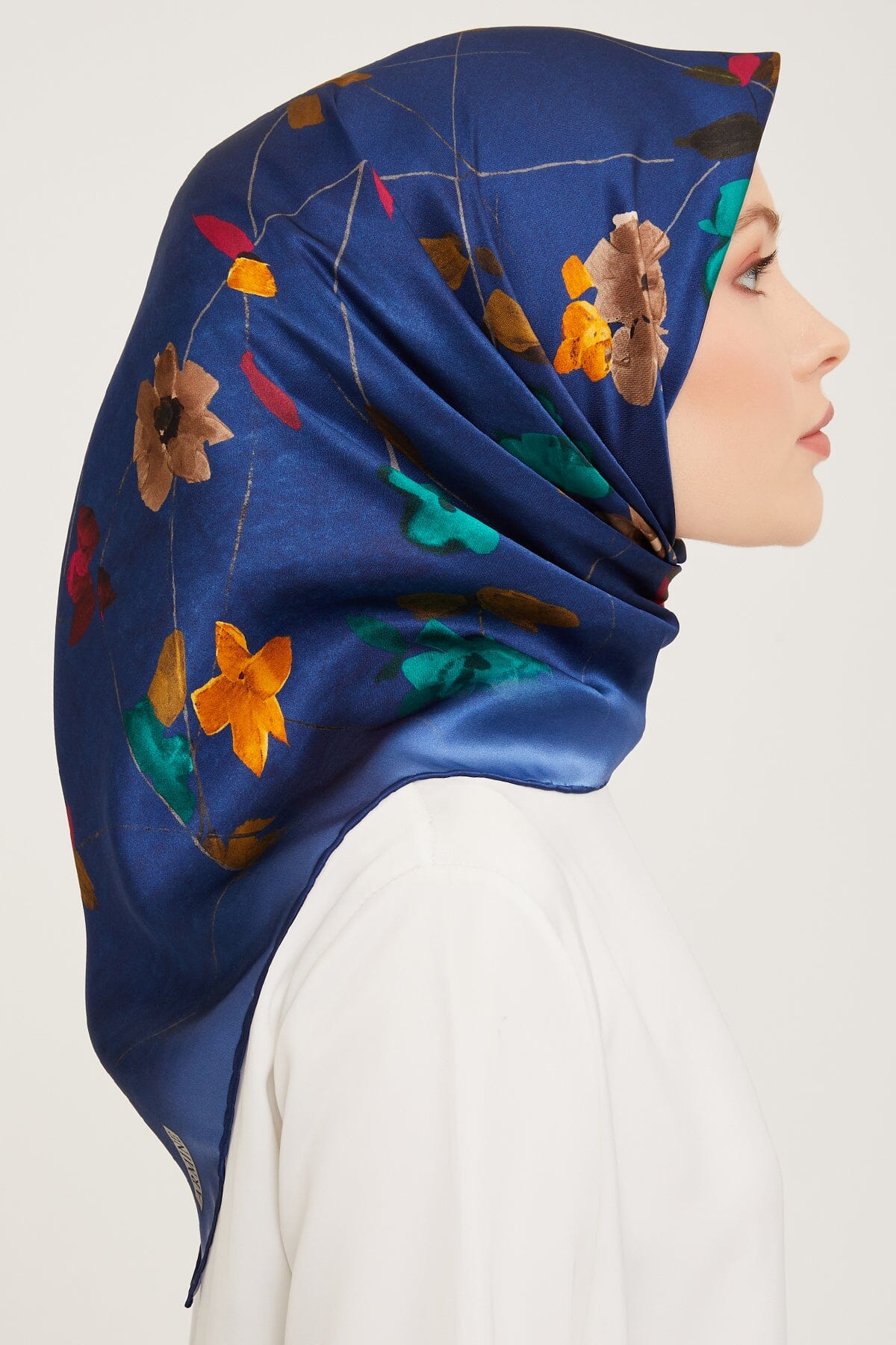Armine Monica Floral Silk Scarf #51 Silk Hijabs,Armine Armine 