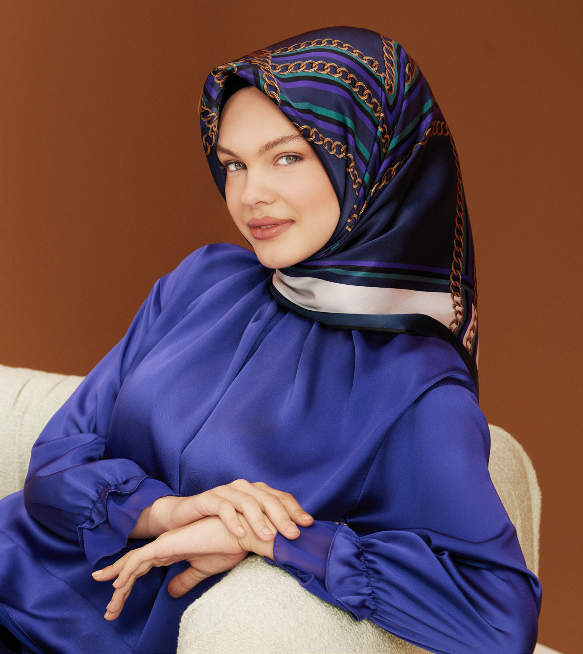Armine Monique Silk Hair Wrap No. 52 Silk Hijabs,Armine Armine 