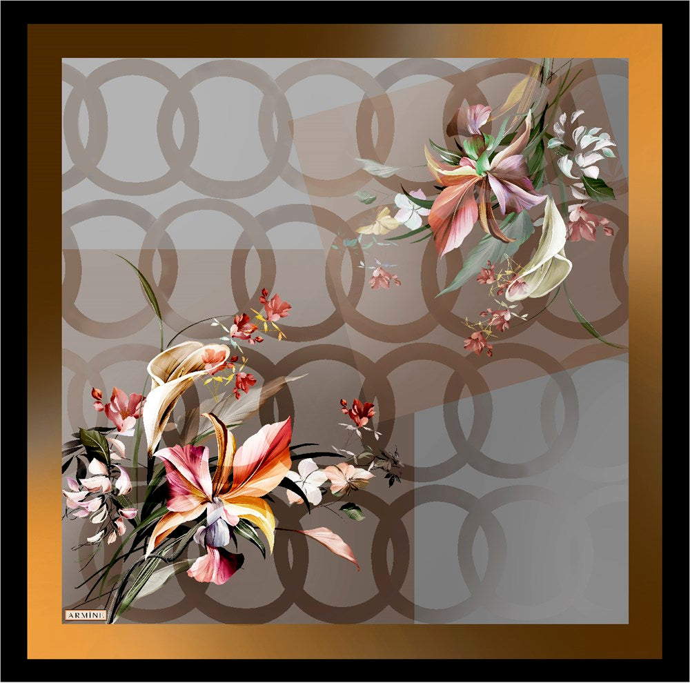 Armine Reese Floral Silk Scarf No. 42 Silk Hijabs,Armine Armine 