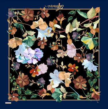 Armine River Floral Silk Scarf No. 51 Silk Hijabs,Armine Armine 