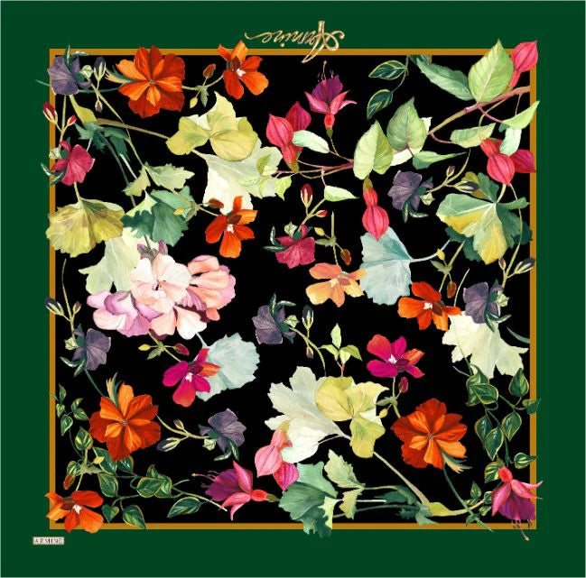 Armine River Floral Silk Scarf No. 9 Silk Hijabs,Armine Armine 