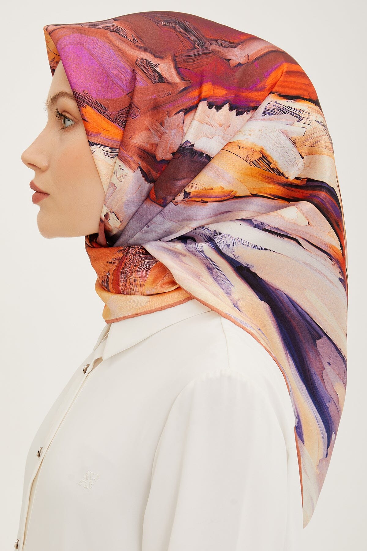 Armine Rose Silk Twill Scarf #2 Silk Hijabs,Armine Armine 