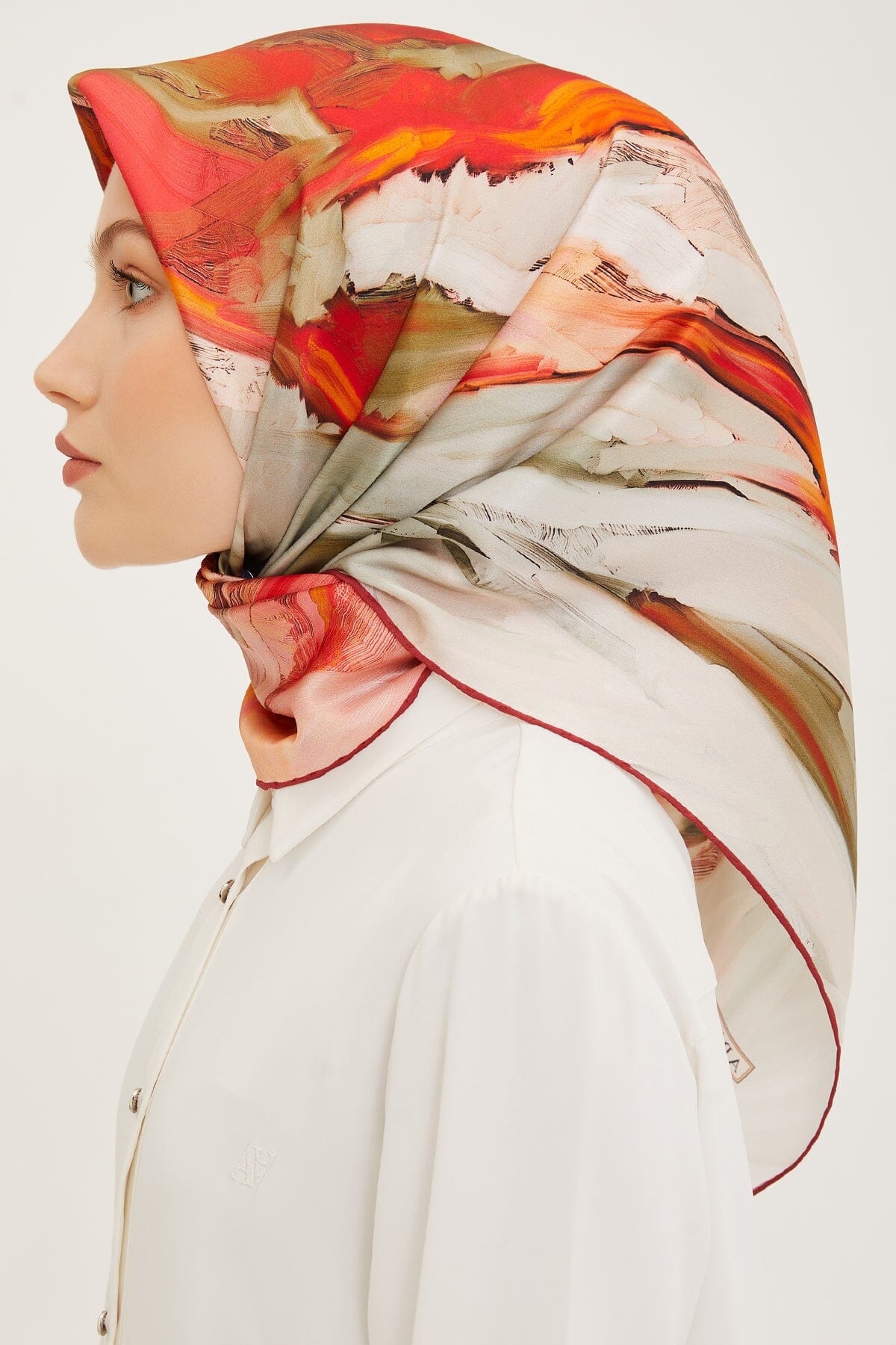 Armine Rose Silk Twill Scarf #4 Silk Hijabs,Armine Armine 
