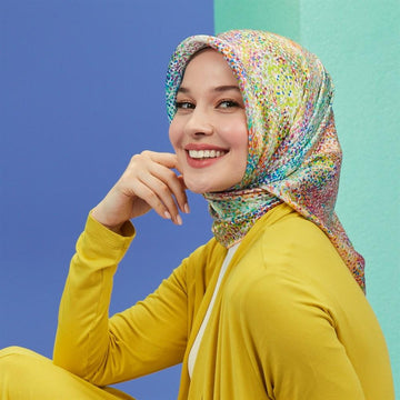 Armine Dot Art Silk Twill Scarf No. 1 - Beautiful Hijab Styles