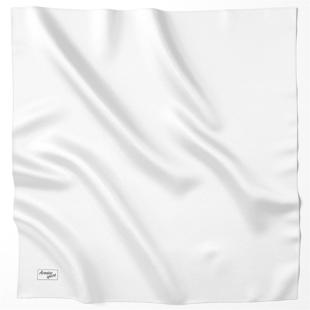 Armine Spots White Polyester Scarf Silk Hijabs,Armine Armine 