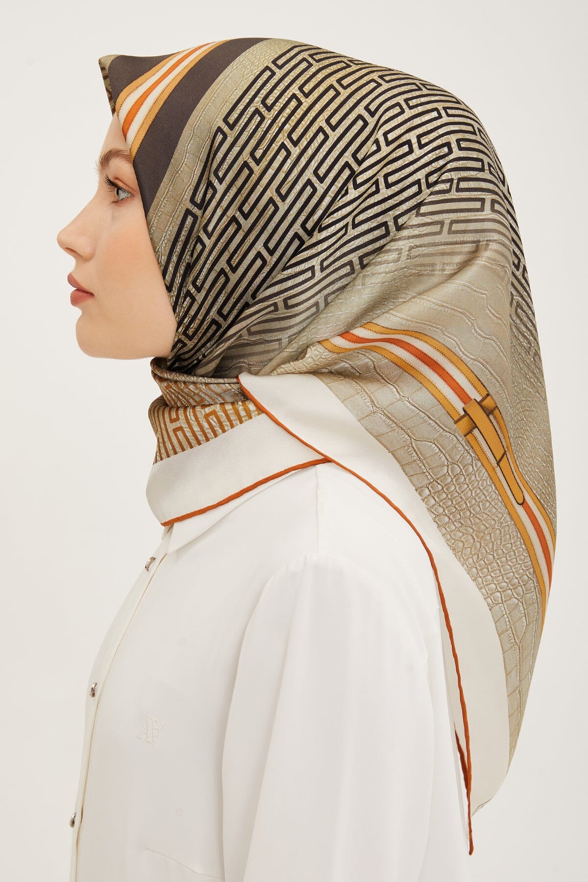 Armine Subway Square Silk Scarf #32 Silk Hijabs,Armine Armine 